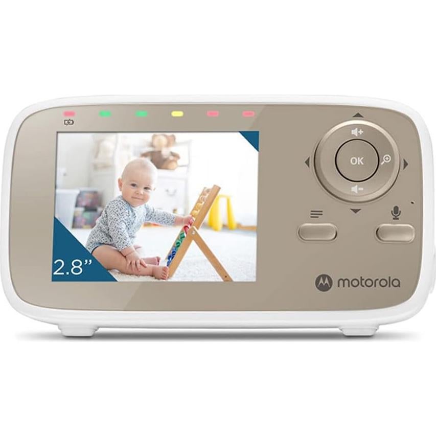 Motorola Nursery Baby Monitor with Camera and Audio, 2.8" Color Screen, Long Range VM483 with 2-Way Audio, Wireless, No WiFi, Remote Tilt/Zoom, Temperature Sensor, Night Vision