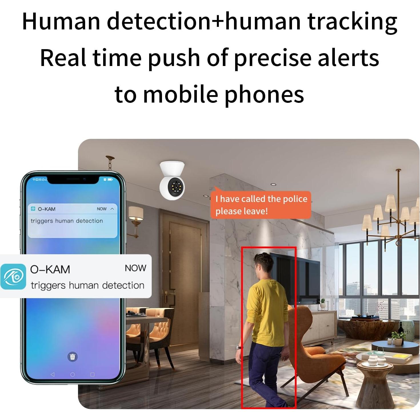 Cámara de Seguridad EVERSECU HD 2K WiFi Pan/Tilt 1.35kg