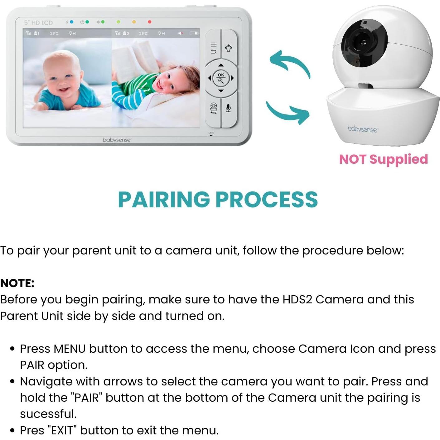 Cámara de Reemplazo Babysense HDS2 para Monitor de Bebé