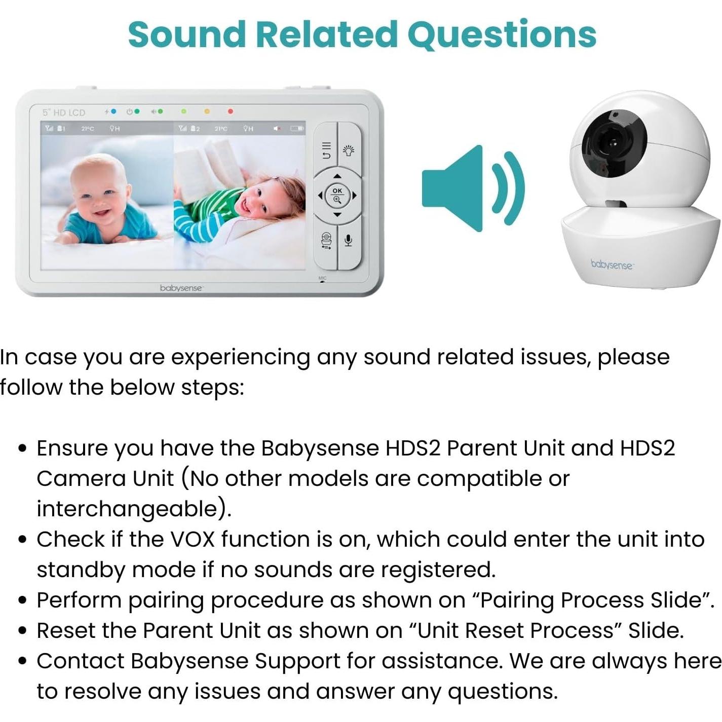 Cámara de Reemplazo Babysense HDS2 para Monitor de Bebé