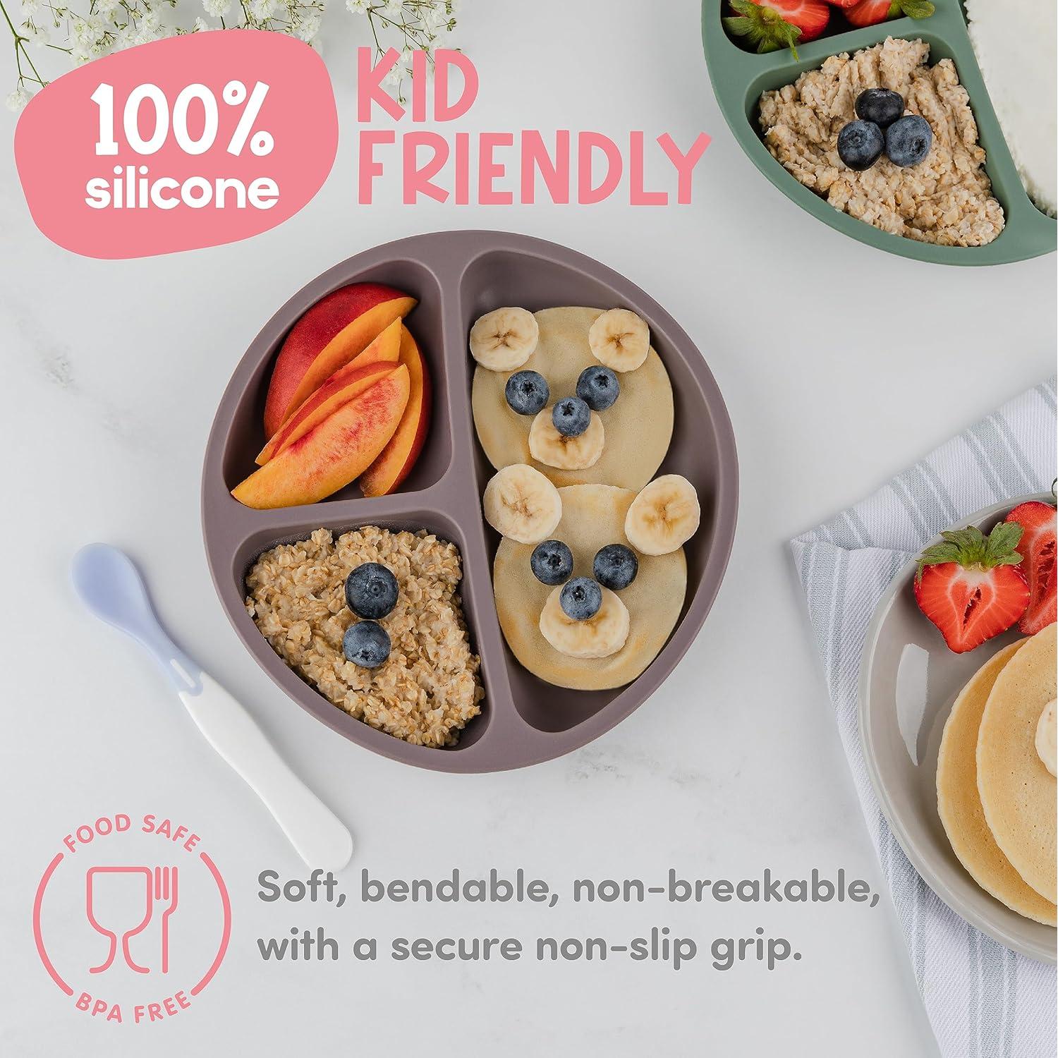 Platos de Succión Divididos ChériKid - Silicona Grado Alimenticio