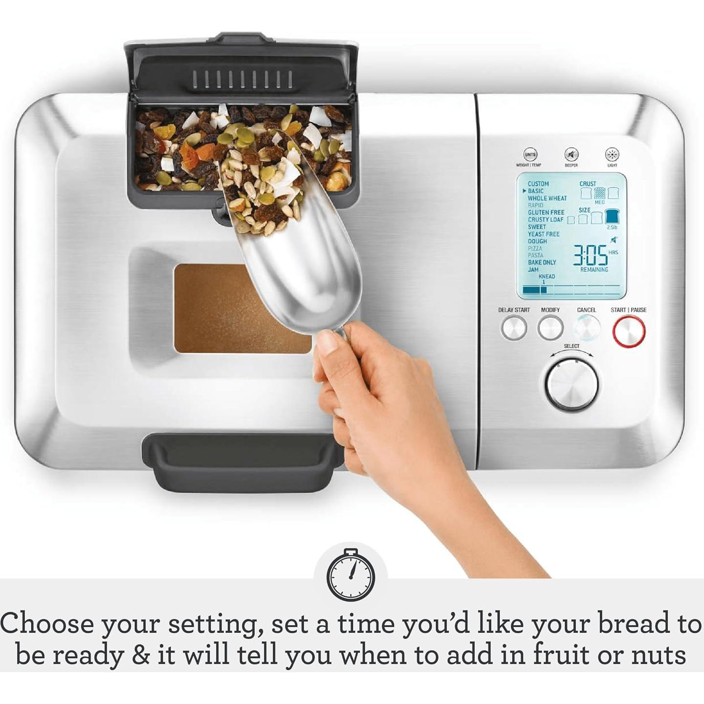 Máquina de Hacer Pan Breville BBM800XL Acero Inoxidable 7.63kg