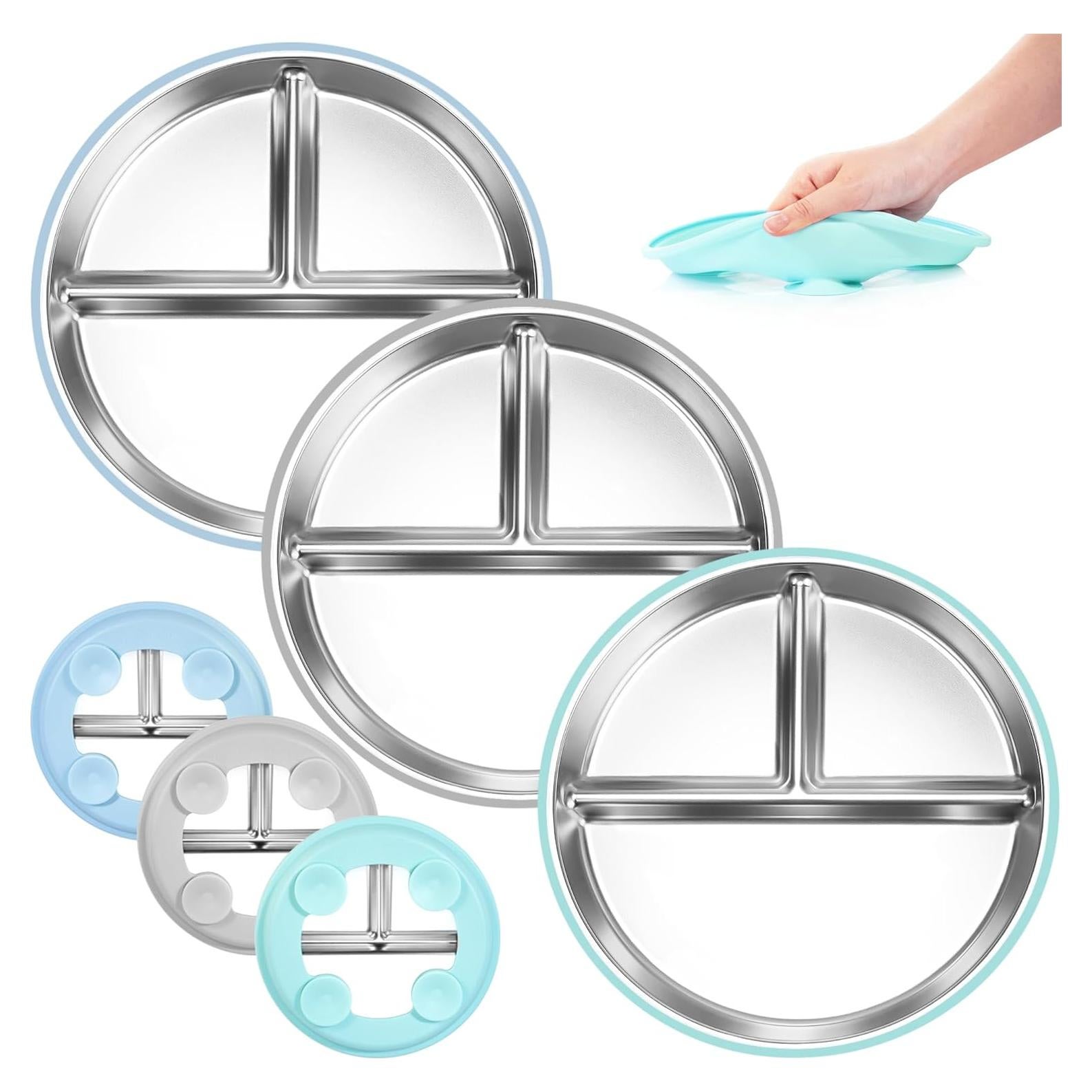 Platos Antideslizantes para Niños Amigos de Bella, 3 Pzs 23 cm