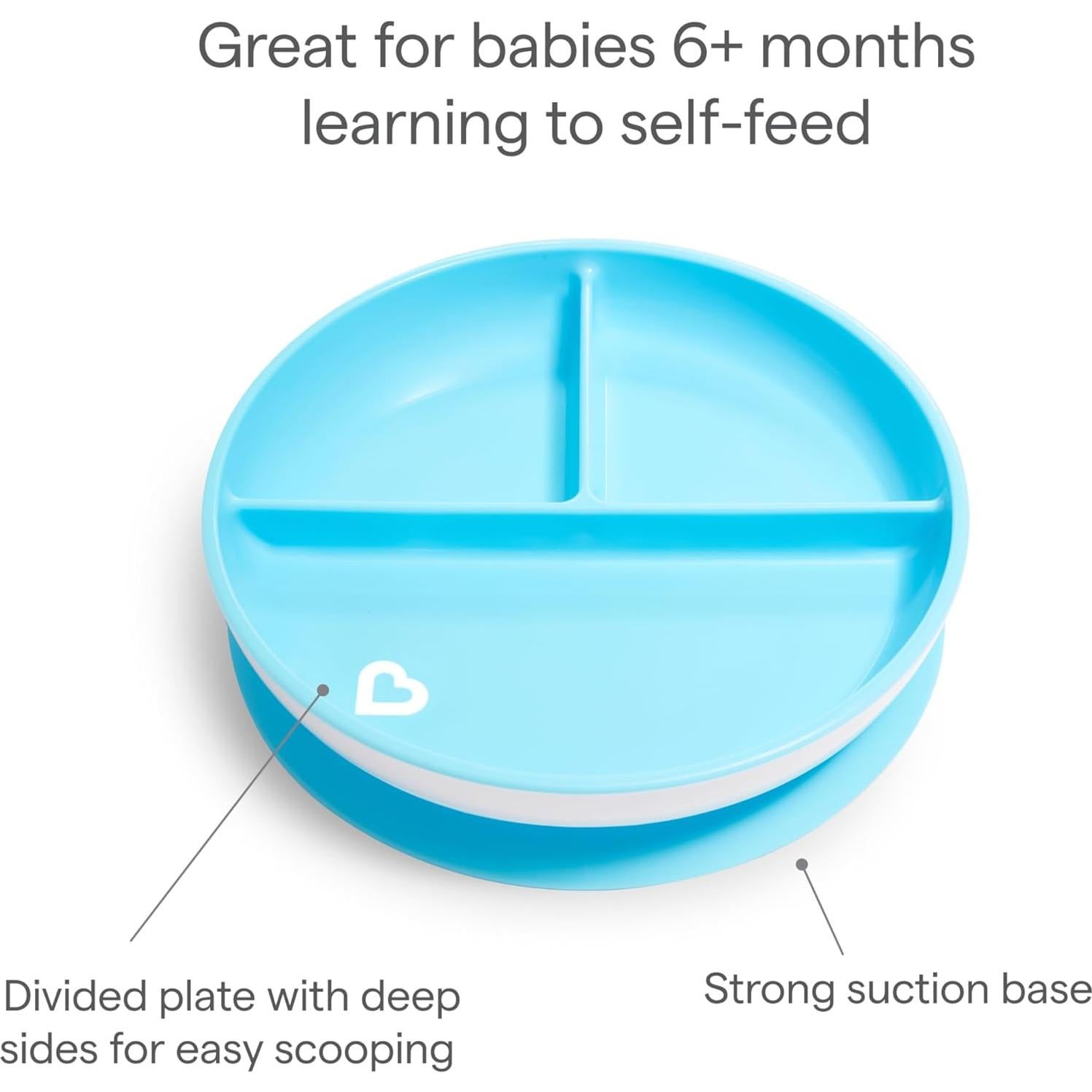 Platos de Succión Munchkin 2 Piezas Azul/Verde para Bebés