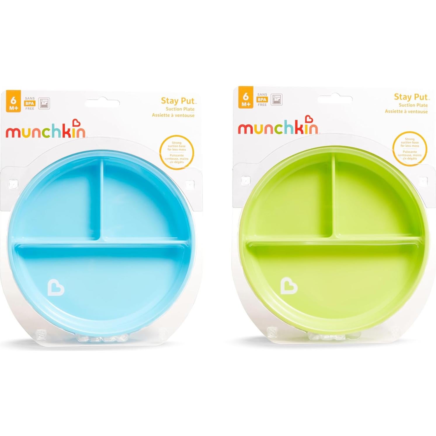 Platos de Succión Munchkin 2 Piezas Azul/Verde para Bebés
