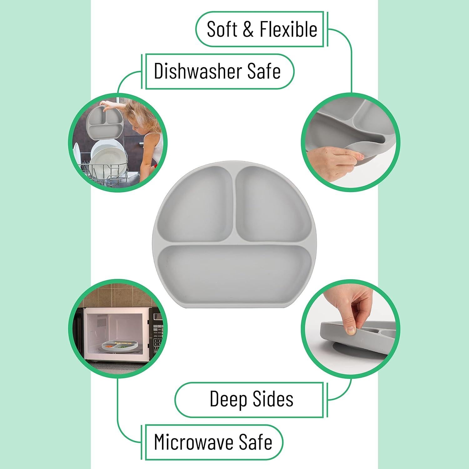 Plato de Silicona con Succión Mr. Pen para Niños Pequeños