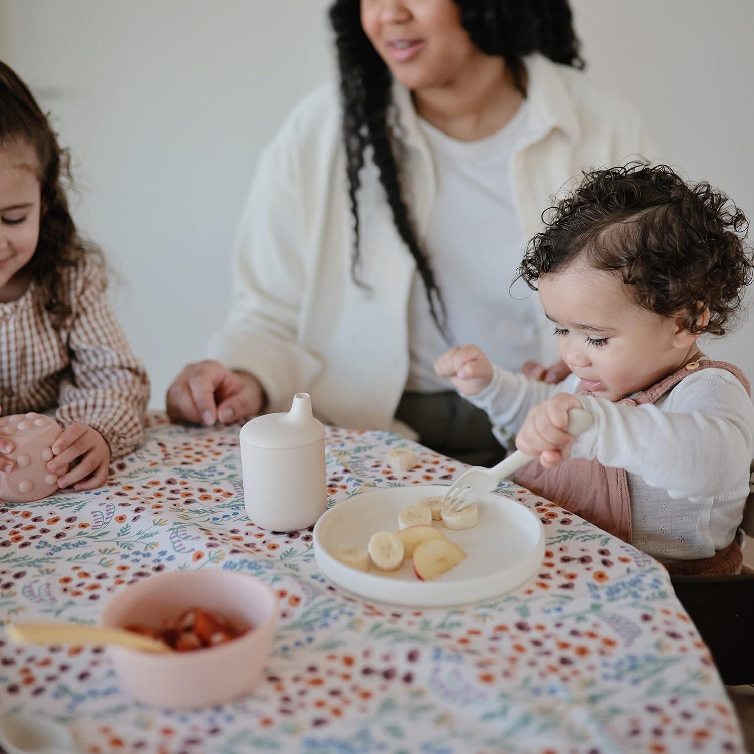 Plato de Succión de Silicona mushie Marfil 18.41 cm Antideslizante
