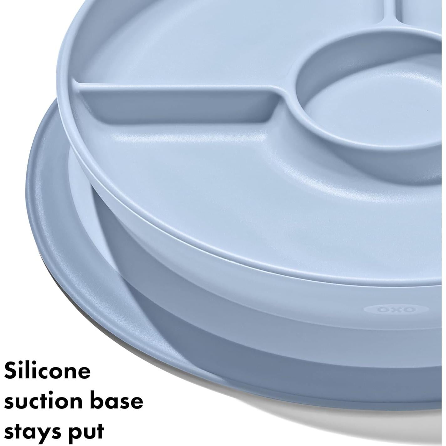 Plato Dividido OXO Tot con Succión Silicona Crepúsculo