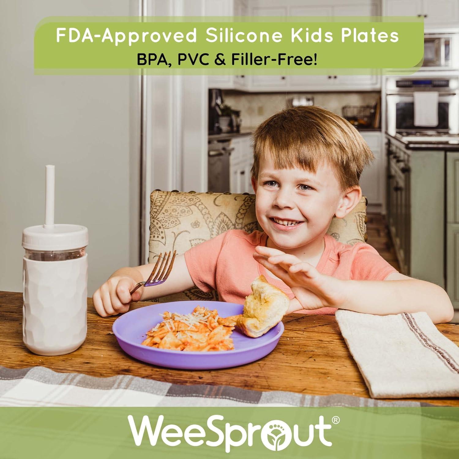 Platos Antideslizantes WeeSprout de Silicona 3 Unidades