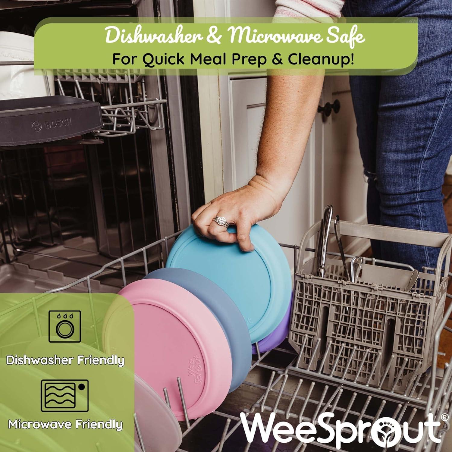 Platos Antideslizantes WeeSprout de Silicona 3 Unidades