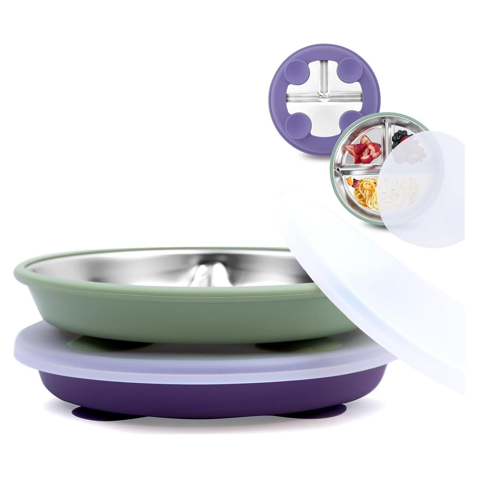 Platos Divididos de Acero Inoxidable Bakpoco 23.4cm - 2 Piezas