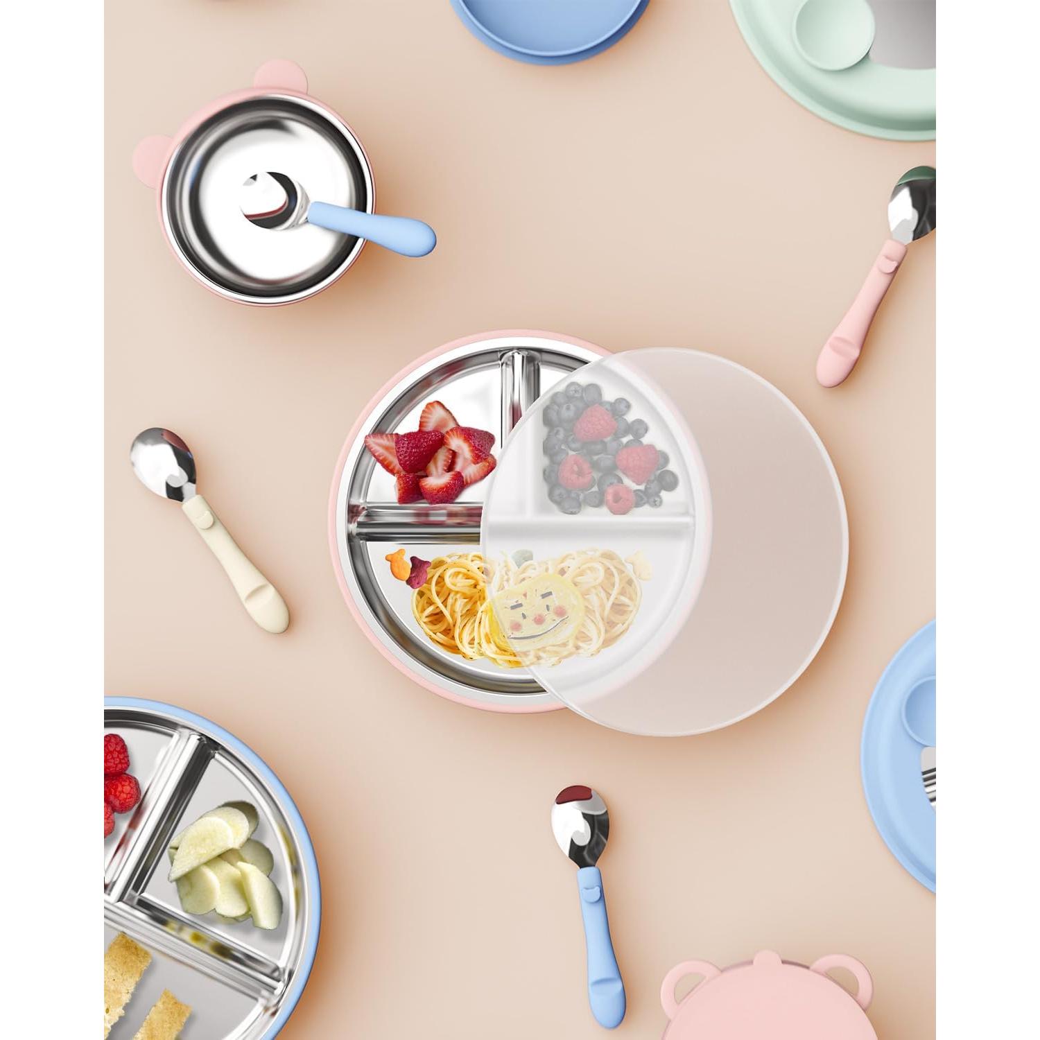 Platos Divididos de Acero Inoxidable Bakpoco 23.4cm - 2 Piezas