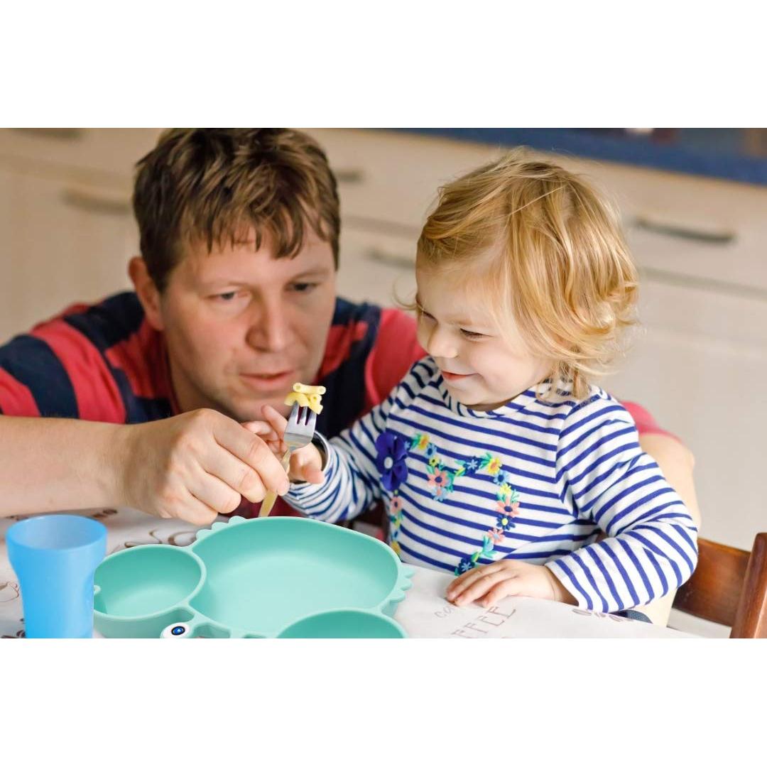 Plato de Succión de Silicona Linowos para Bebés 23x15 cm