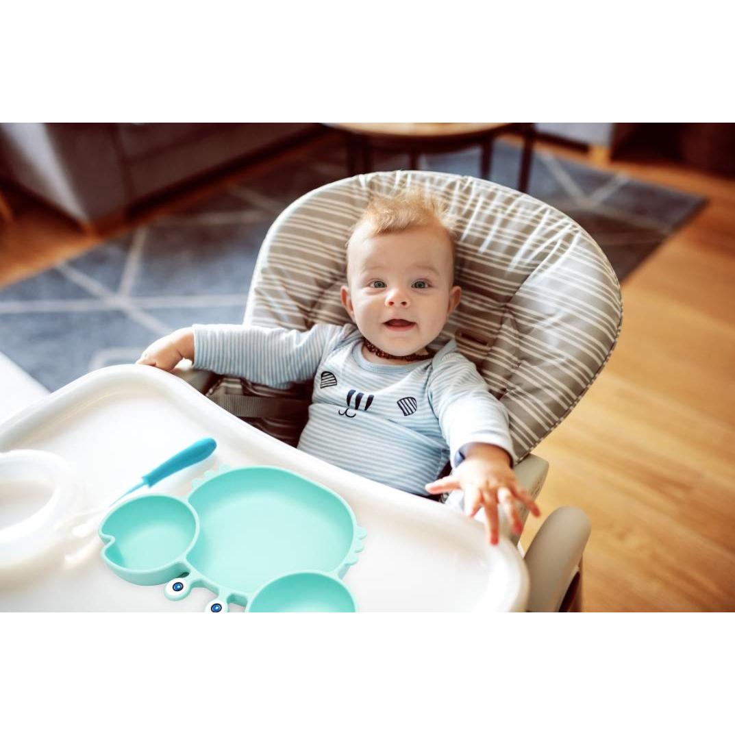 Plato de Succión de Silicona Linowos para Bebés 23x15 cm