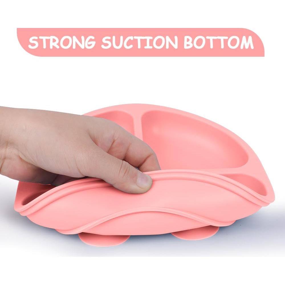 Platos de Silicona para Niños Vicloon - 2 Pcs con Tapa