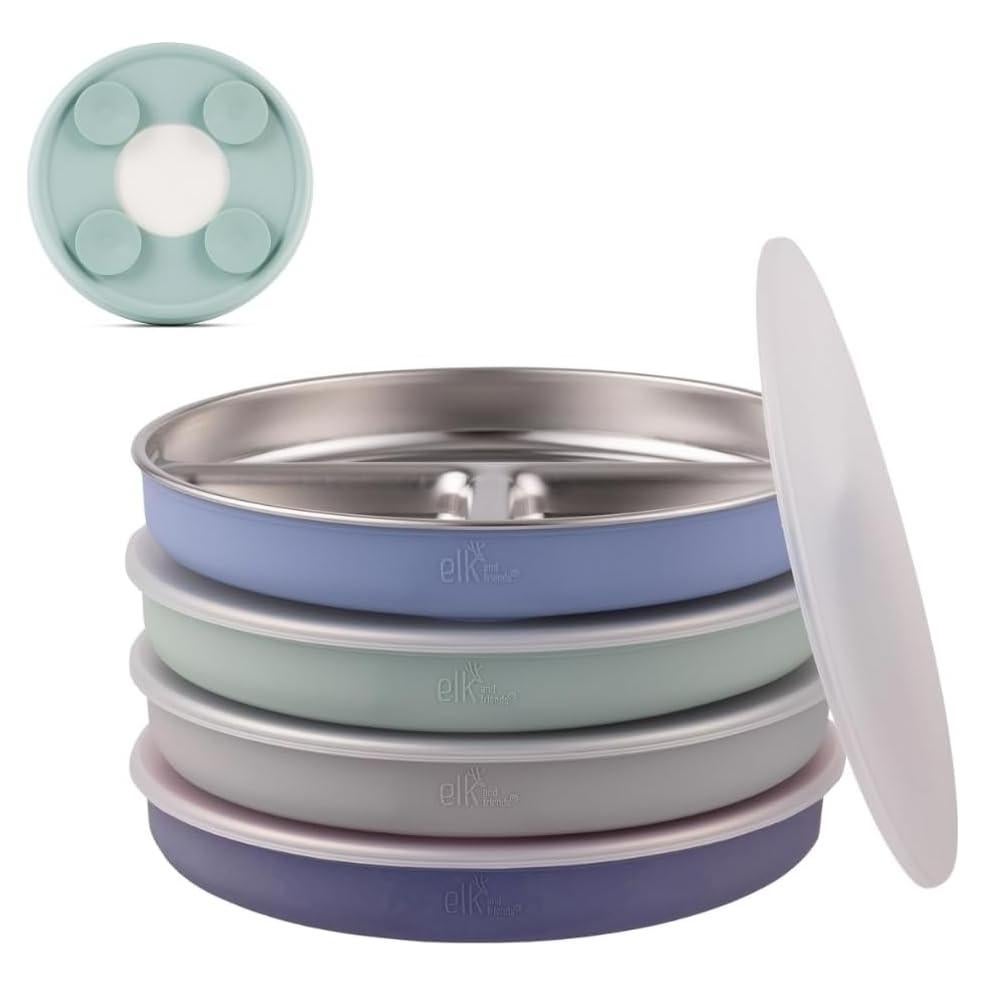 Platos Divididos Acero Inoxidable Elk y Amigos 20cm 4 Unidades