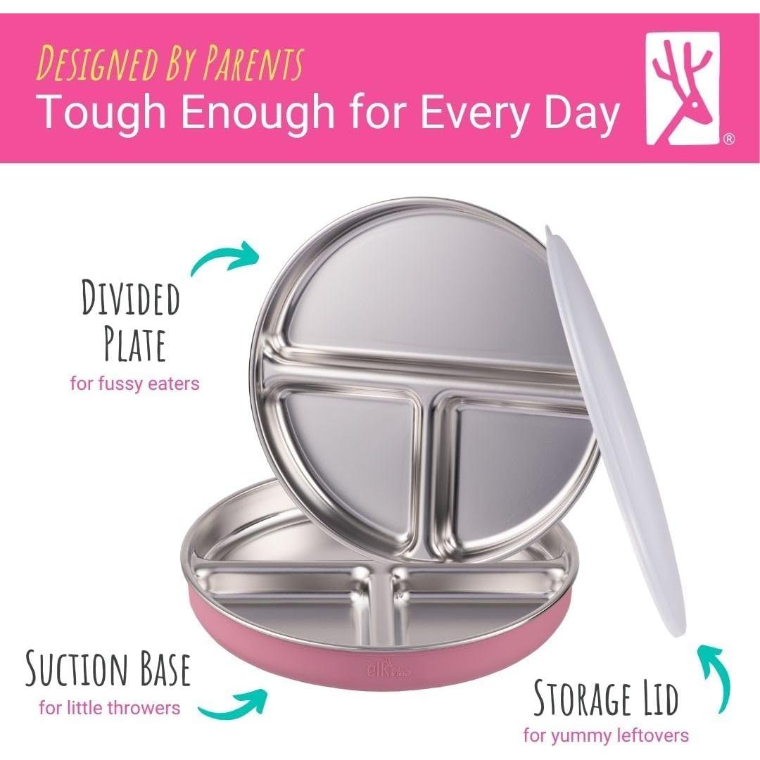 Platos Divididos Acero Inoxidable Elk y Amigos 20cm 4 Unidades