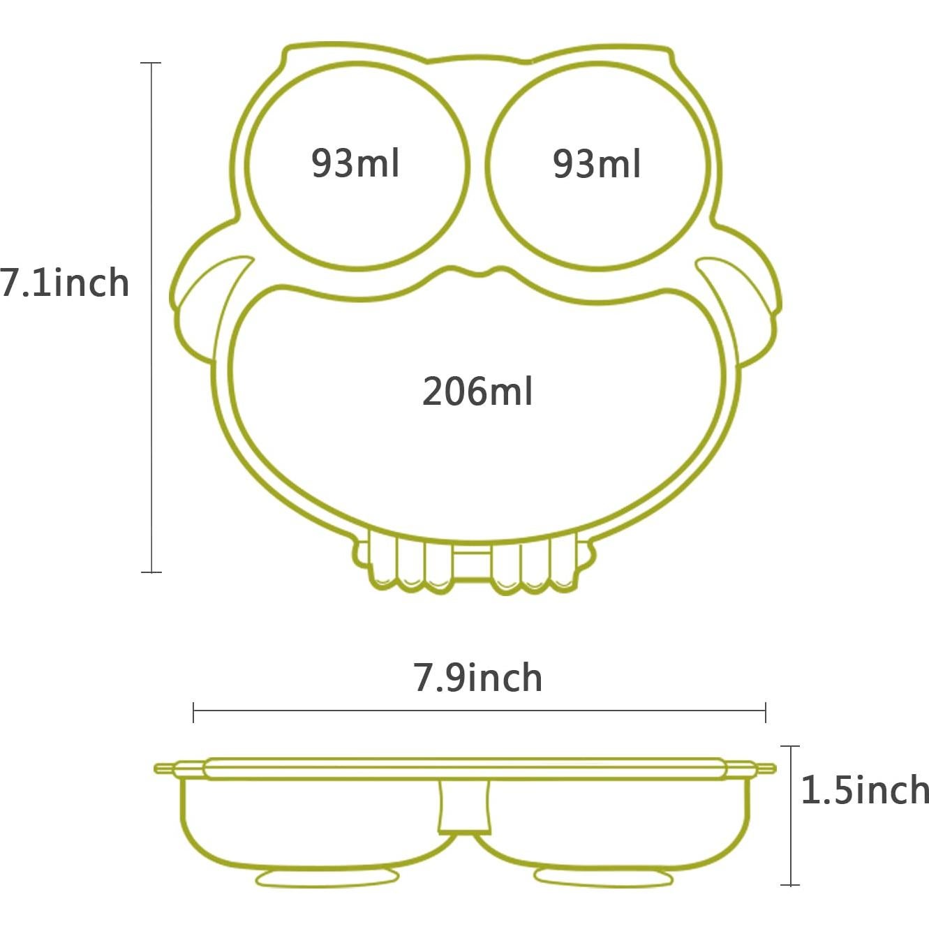 Plato de Silicona IDVVSSX Rosa para Bebés con Succión Dividido