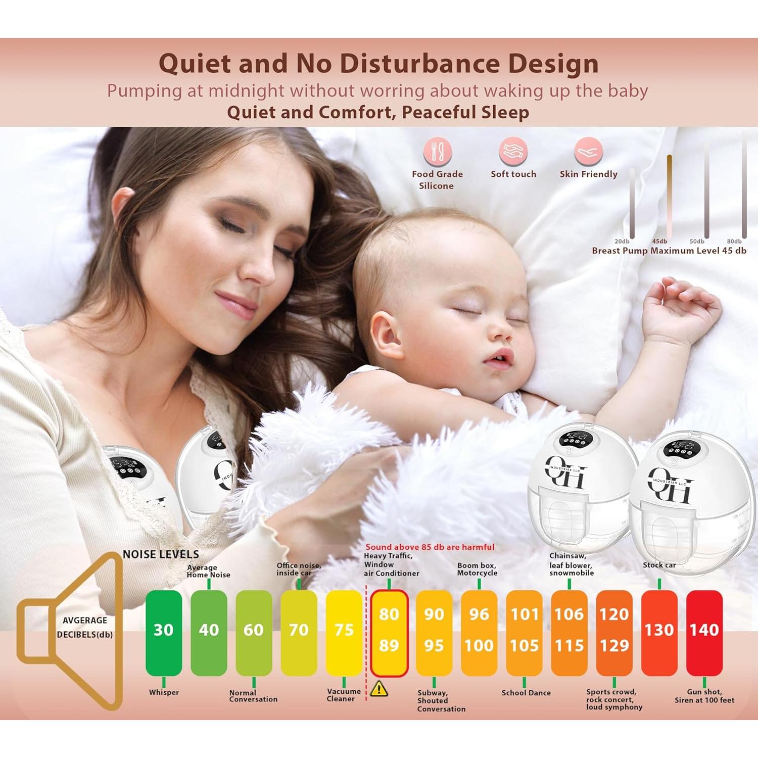 Extractor de Leche Portátil S39 Sin Manos 4 Modos 12 Niveles