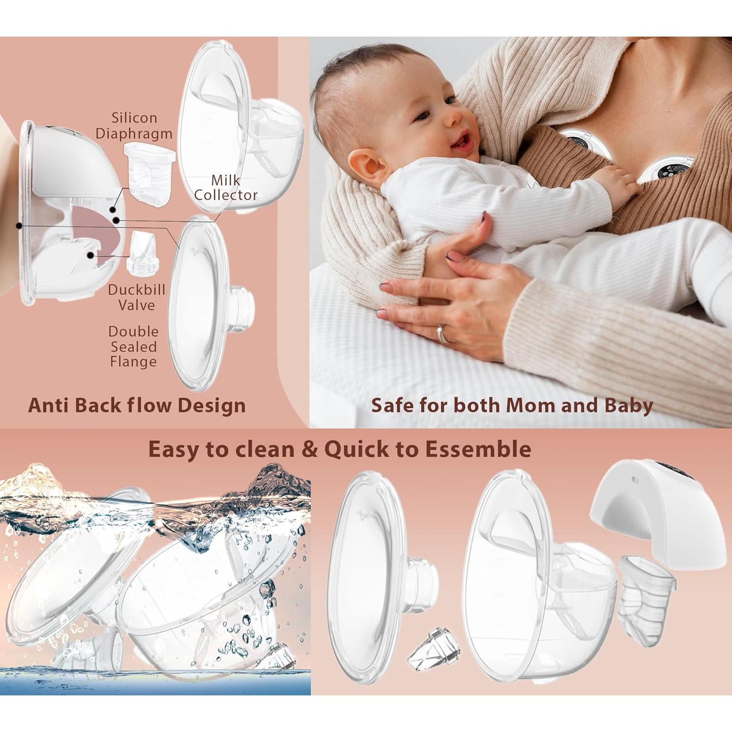 Extractor de Leche Portátil S39 Sin Manos 4 Modos 12 Niveles