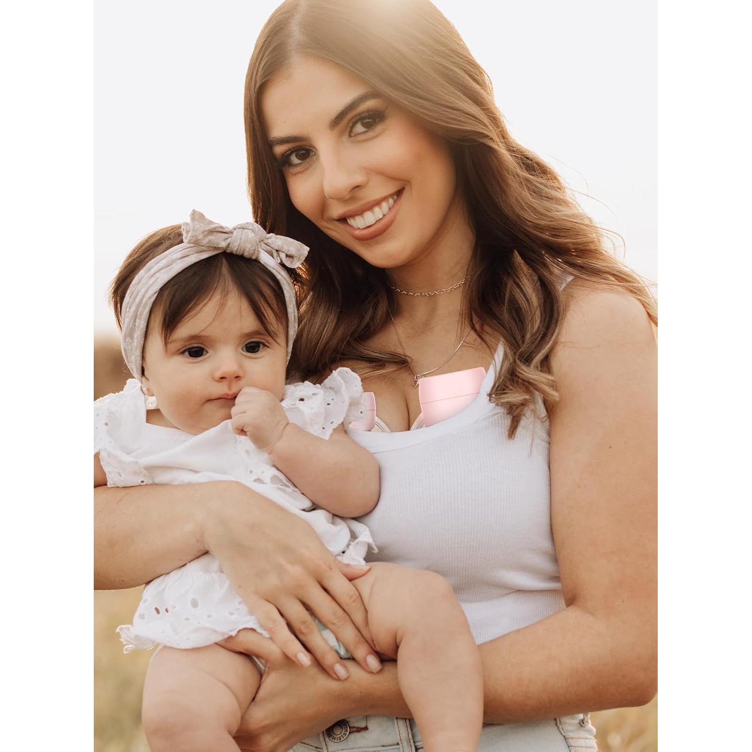 Extractor de Leche Eléctrico Doble eDomestyle Rosa 3 Modos 9 Niveles