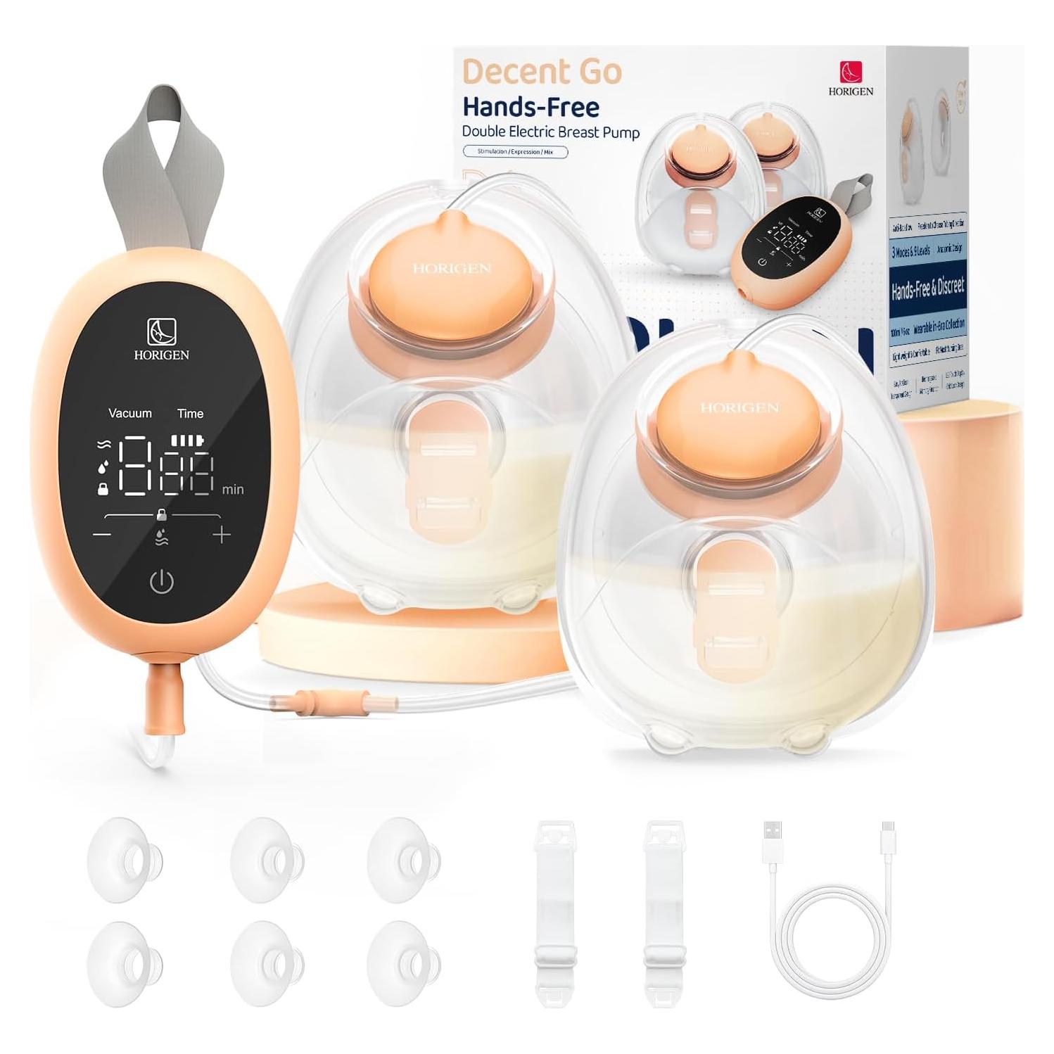 Extractor de Leche Eléctrico Doble HORIGEN D6 Portátil Silencioso