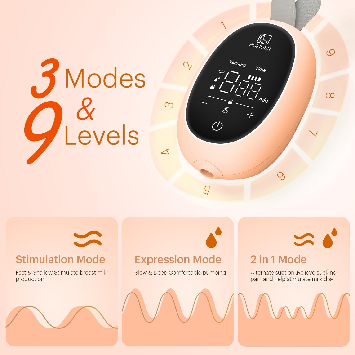 Extractor de Leche Eléctrico Doble HORIGEN D6 Portátil Silencioso