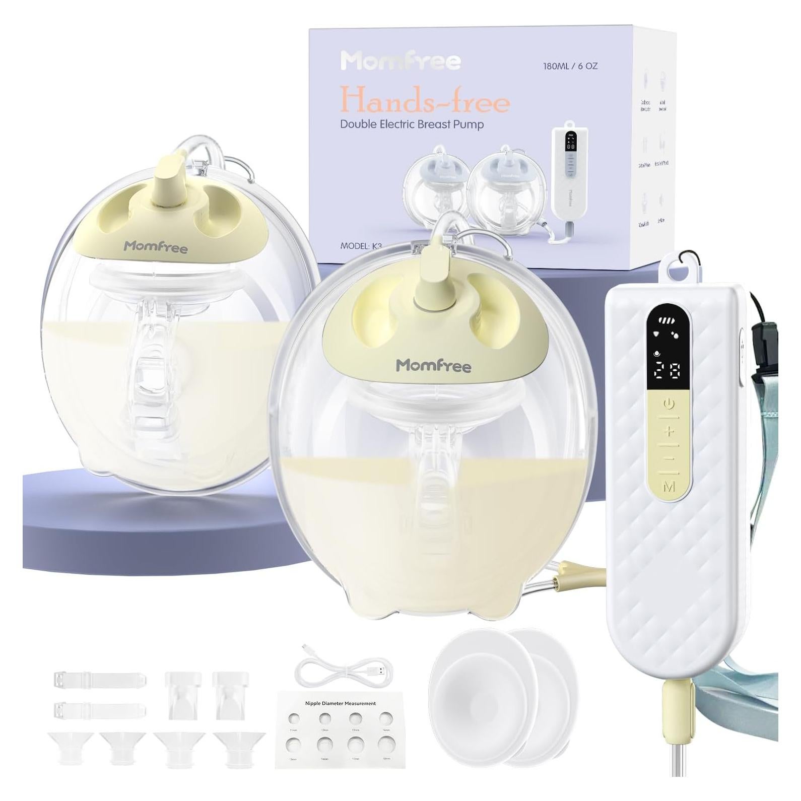 Extractor de Leche Eléctrico Manos Libres Momfree K3 180ml