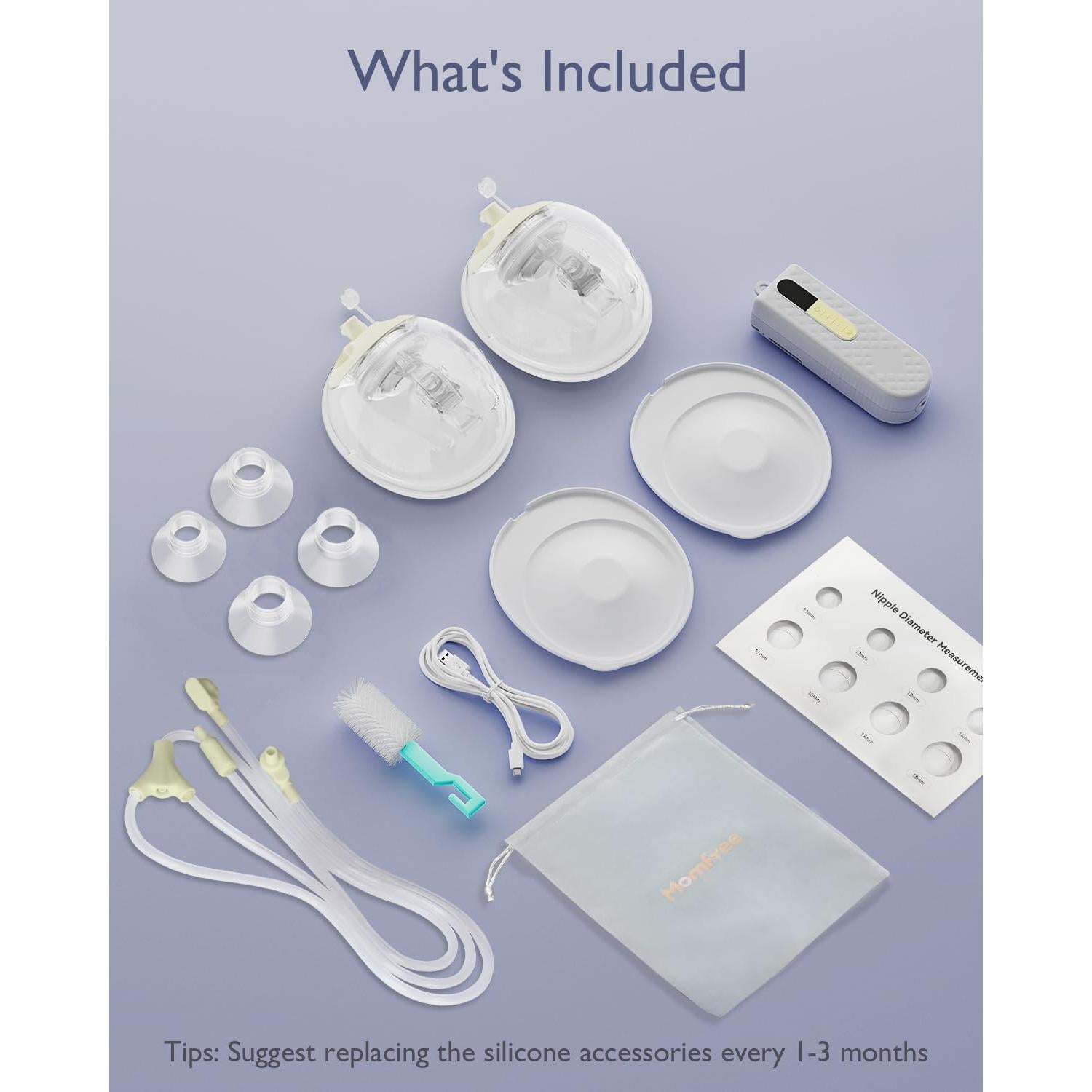 Extractor de Leche Eléctrico Manos Libres Momfree K3 180ml