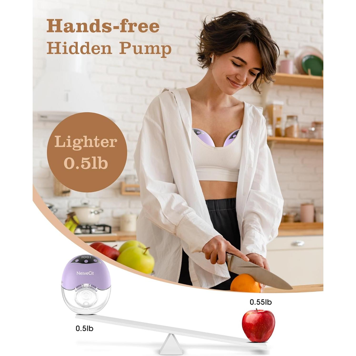 Extractor de Leche Eléctrico NesveCit Manos Libres 210ml