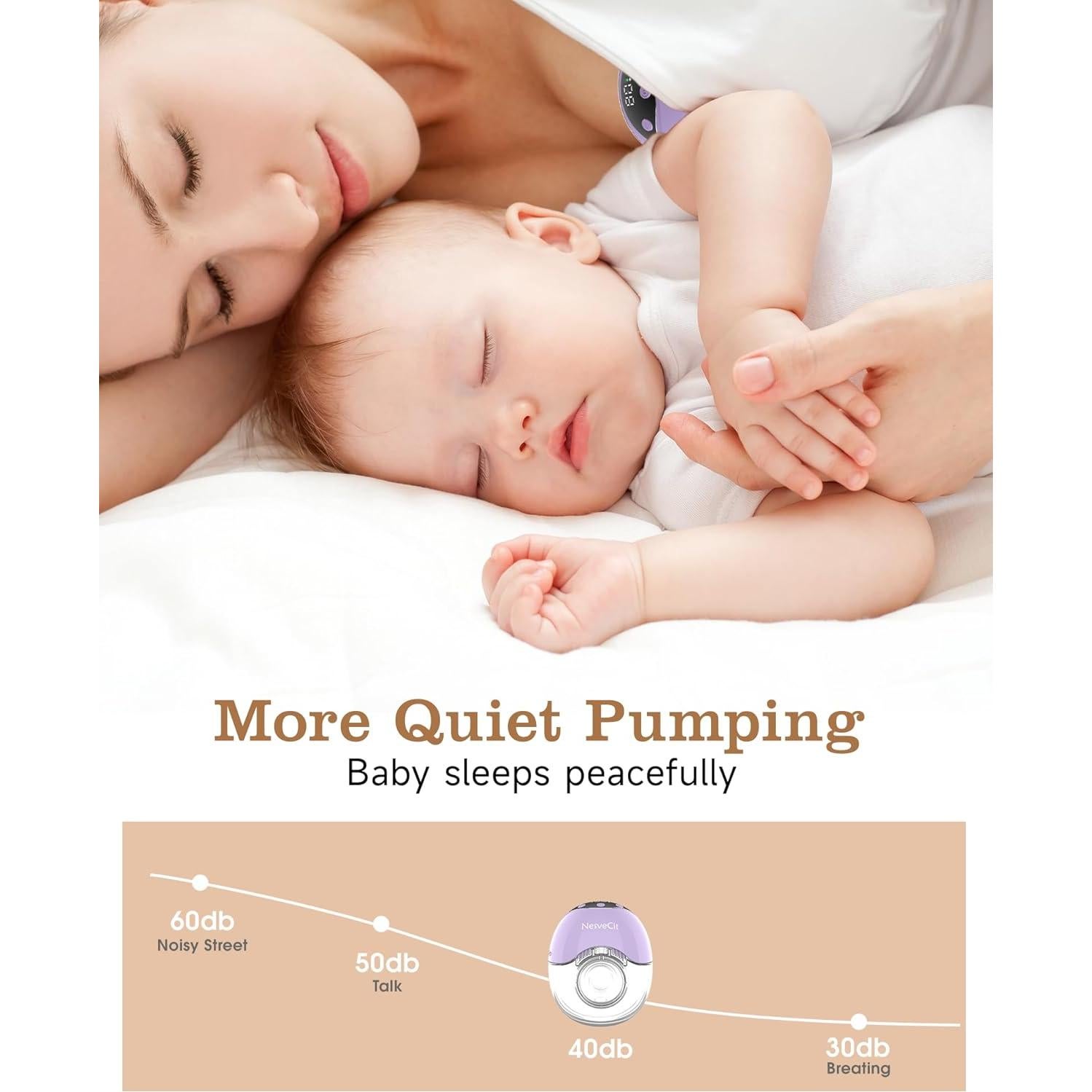 Extractor de Leche Eléctrico NesveCit Manos Libres 210ml