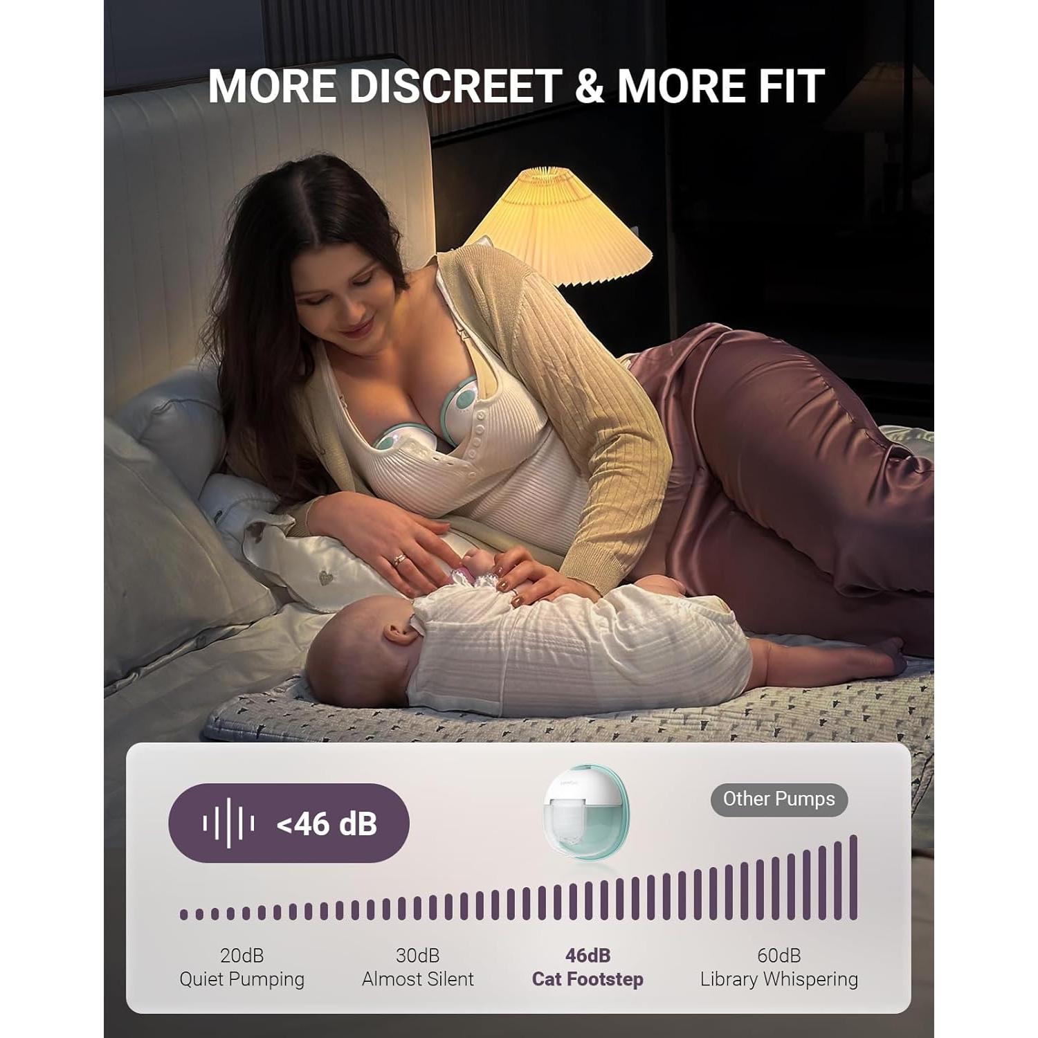 Extractor de Leche Calentado Comfyer W2 - Paquete de 2, Succión Hospitalaria