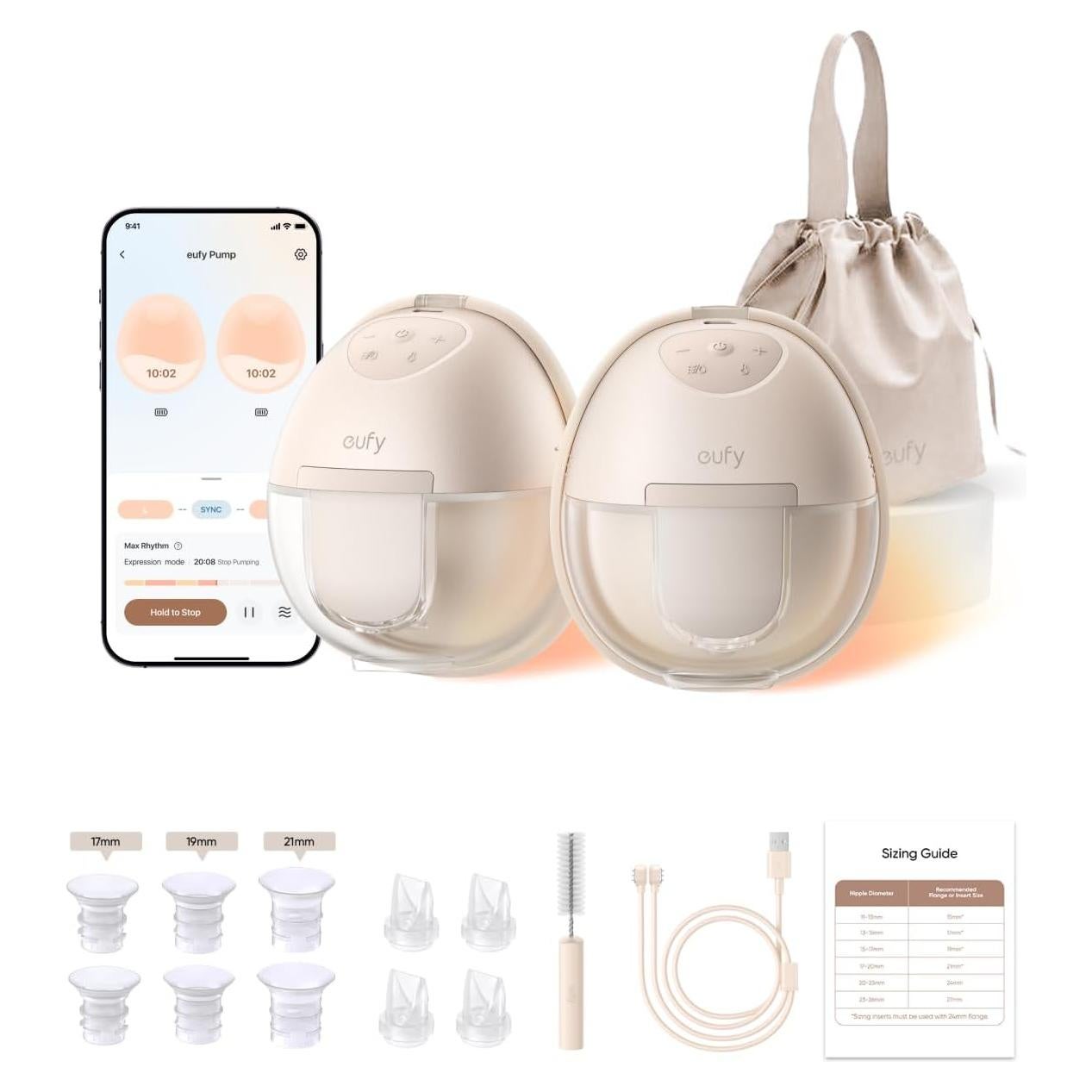 Bomba de Pecho Térmica Portátil Eufy S1, Succión Hospitalaria