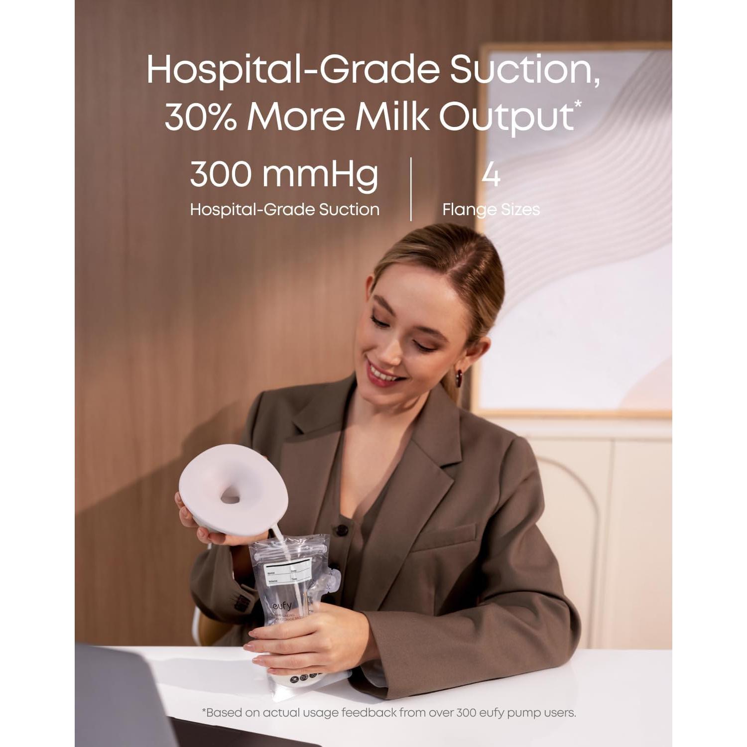 Bomba de Pecho Térmica Portátil Eufy S1, Succión Hospitalaria