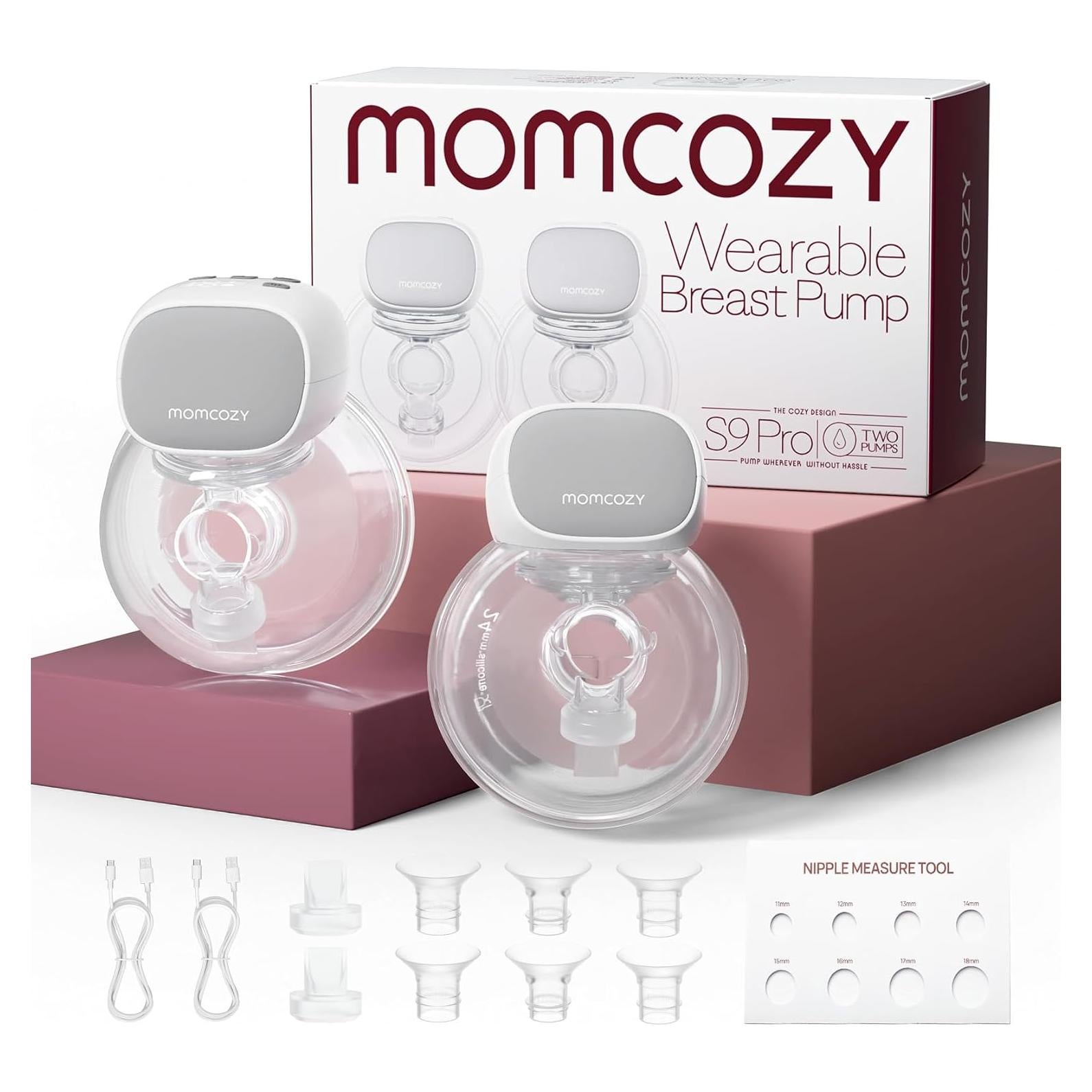 Bomba de Pecho Portátil Momcozy S9 Pro Doble 2-Pack Gris
