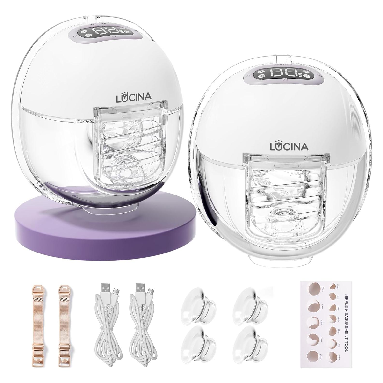 Bomba de Lactancia Eléctrica Portátil Lucina Manos Libres 4 Modos