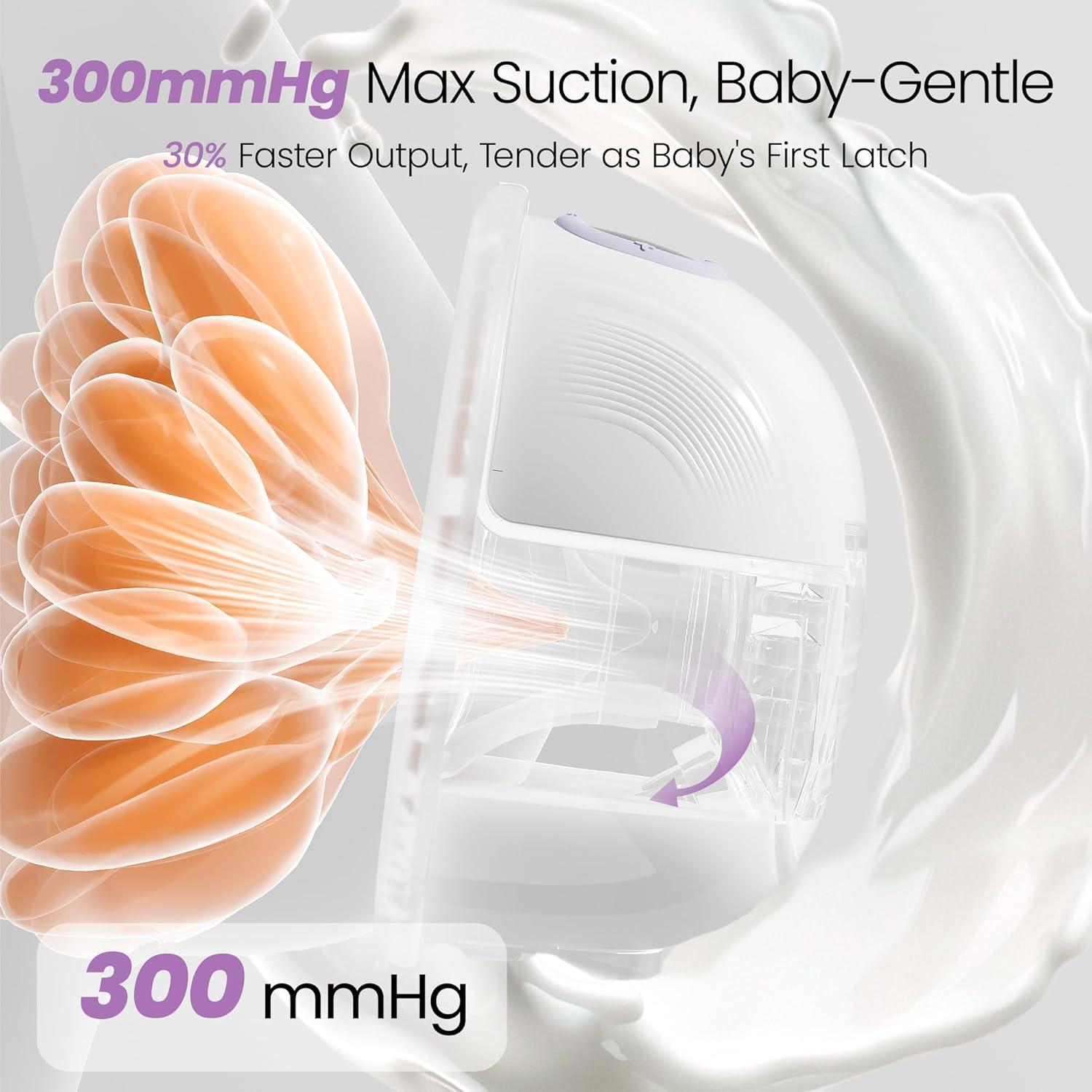 Bomba de Lactancia Eléctrica Portátil Lucina Manos Libres 4 Modos