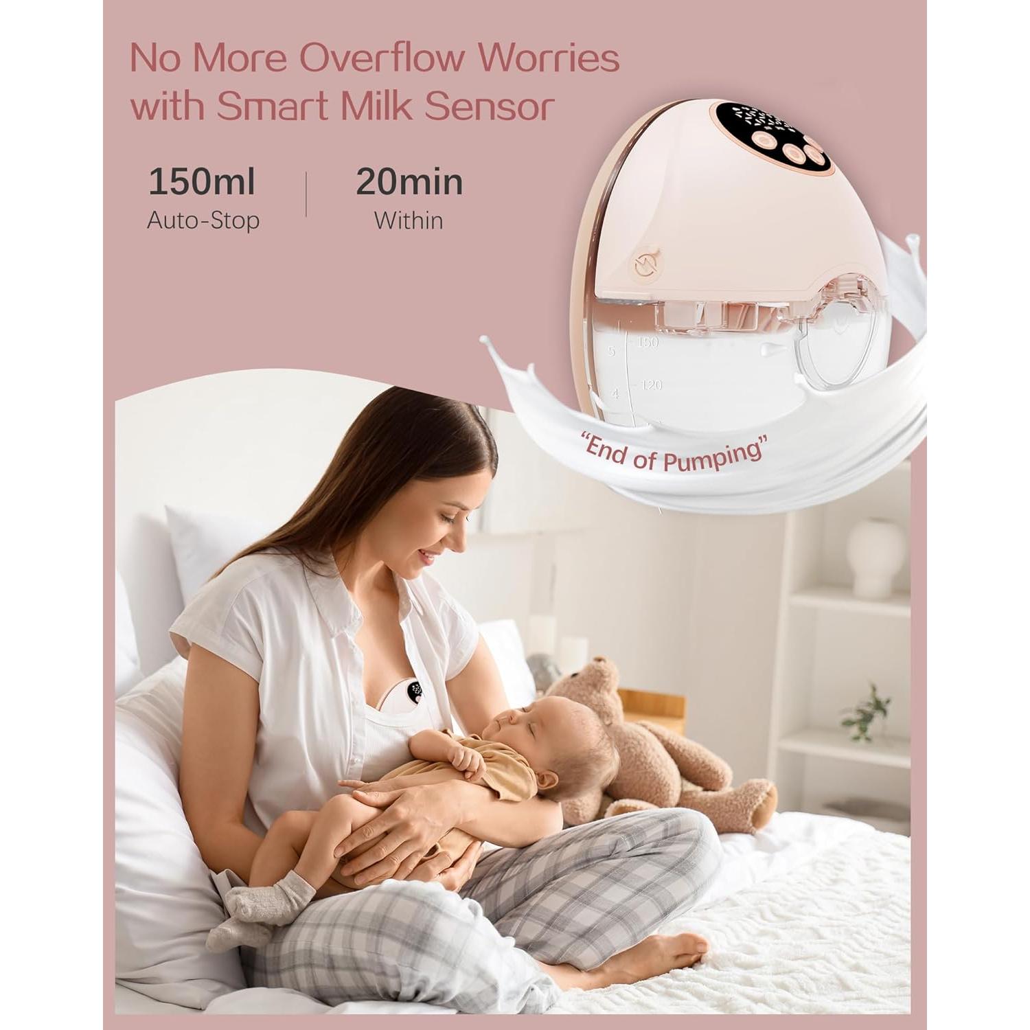 Extractor de Leche Eléctrico Nesvecit Portátil con Calentador