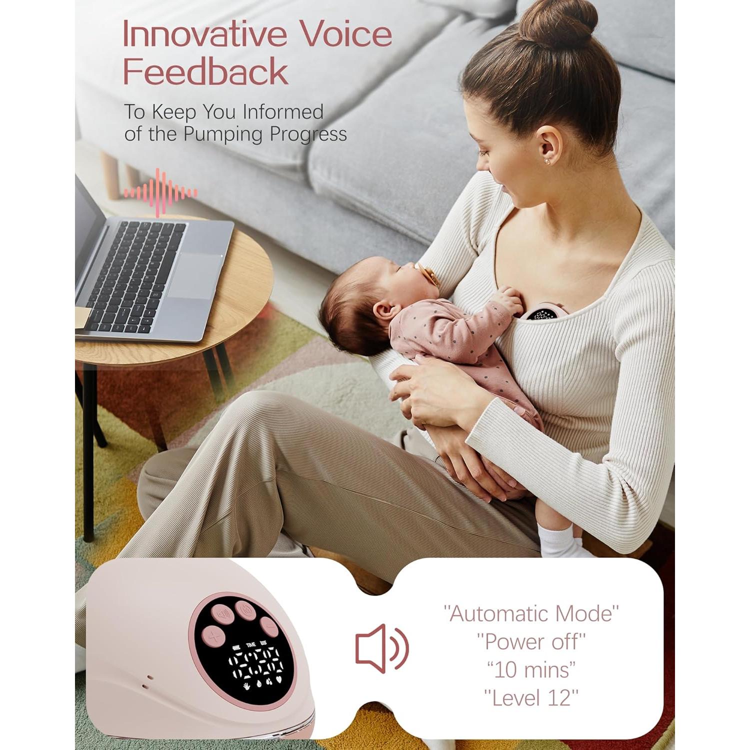 Extractor de Leche Eléctrico Nesvecit Portátil con Calentador