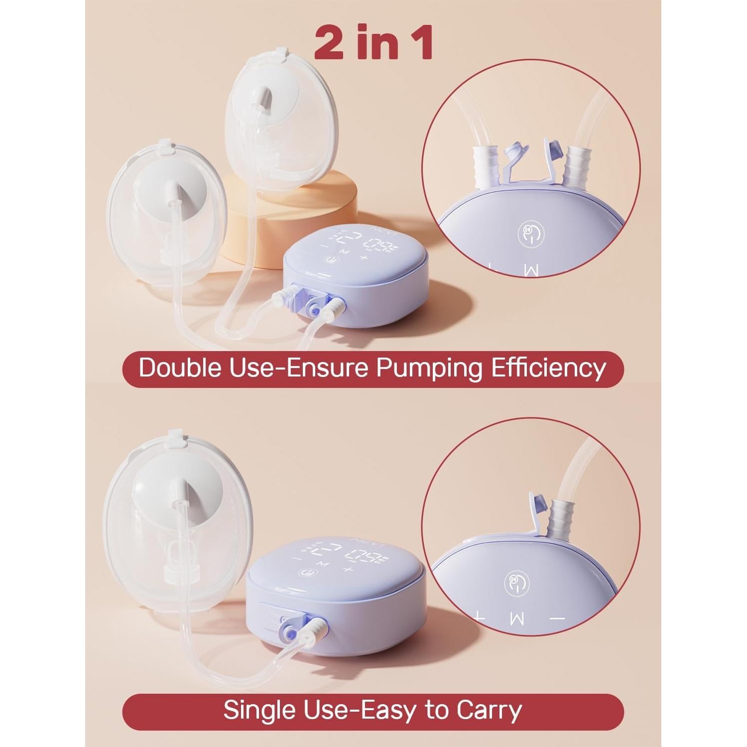 Bomba de Pecho Portátil NCVI Sin Manos 5oz Ajustable