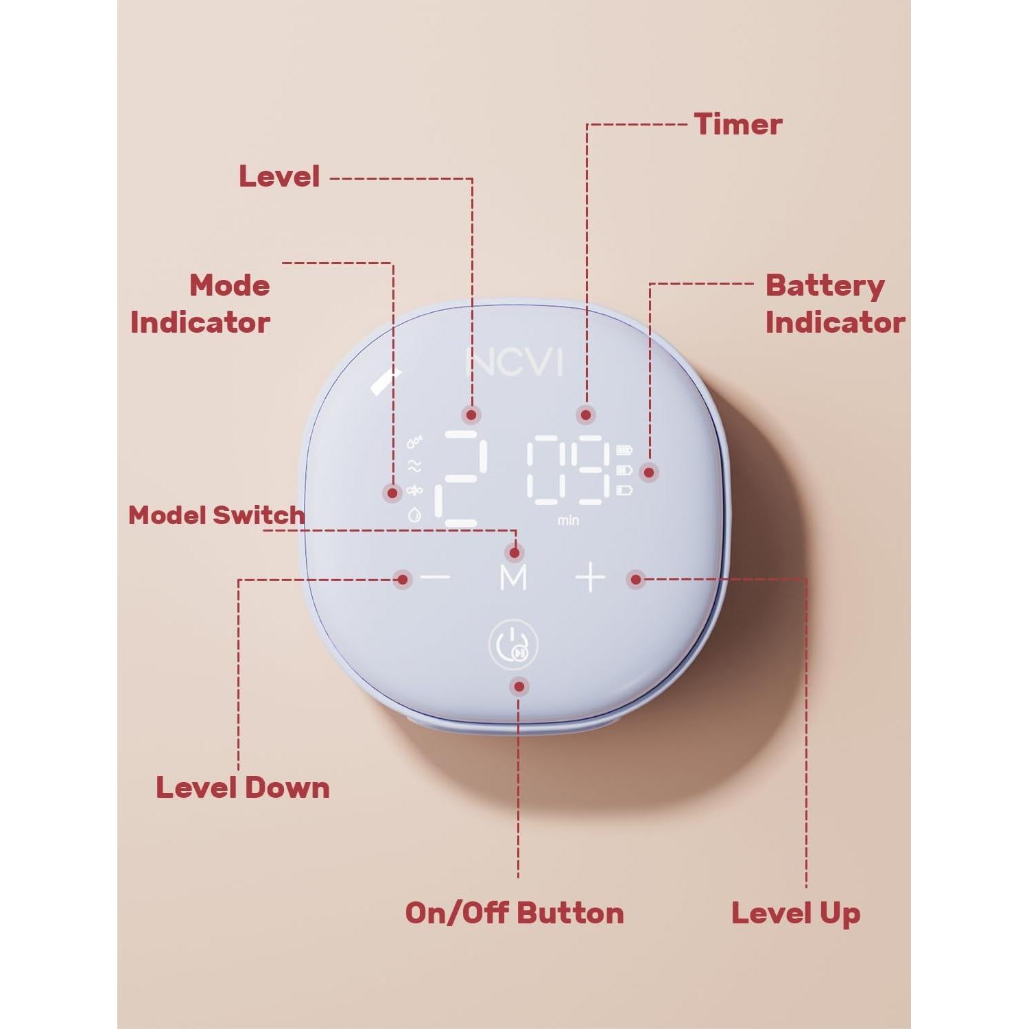 Bomba de Pecho Portátil NCVI Sin Manos 5oz Ajustable