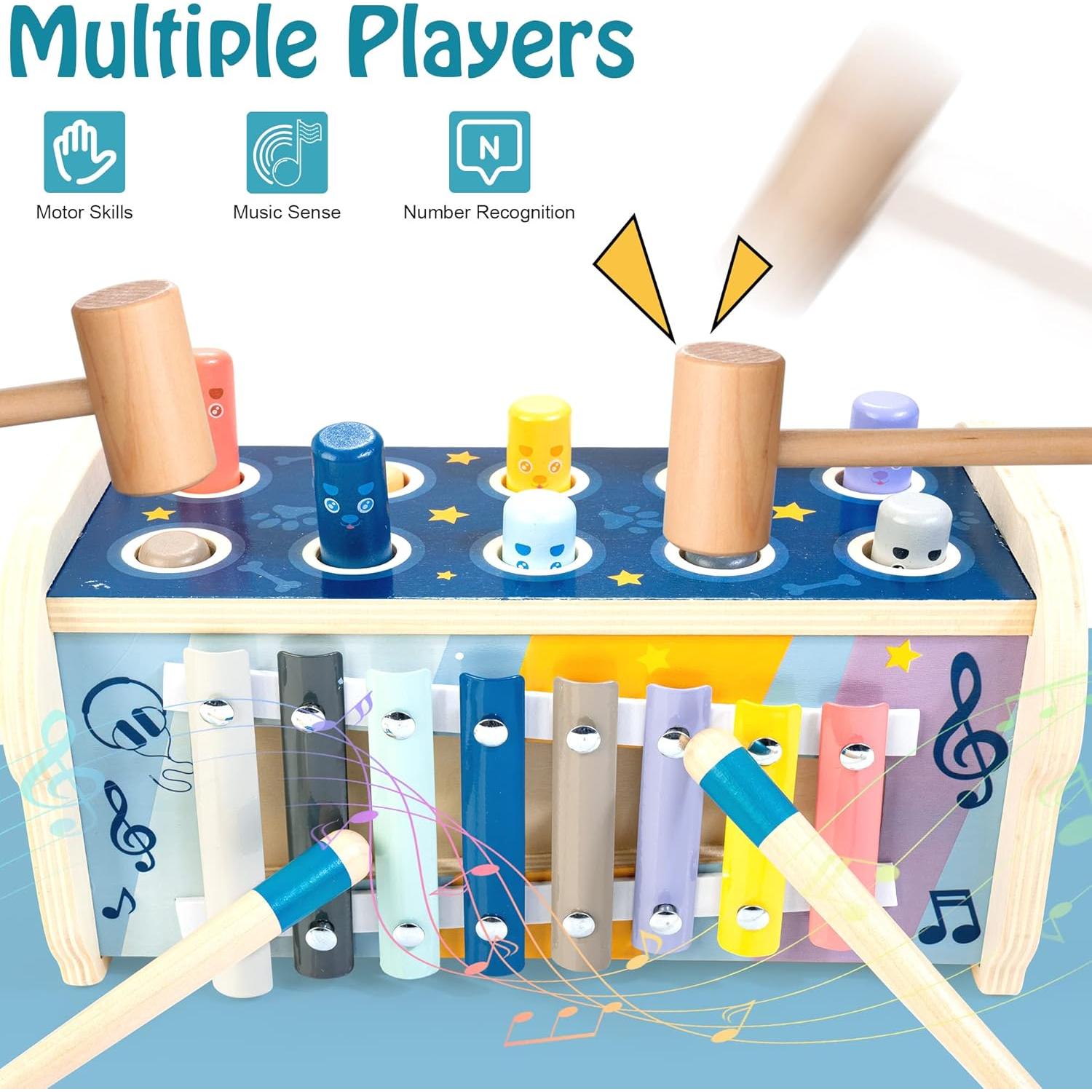 Juguete de Golpear Montessori KIDWILL 3 en 1 para Niños