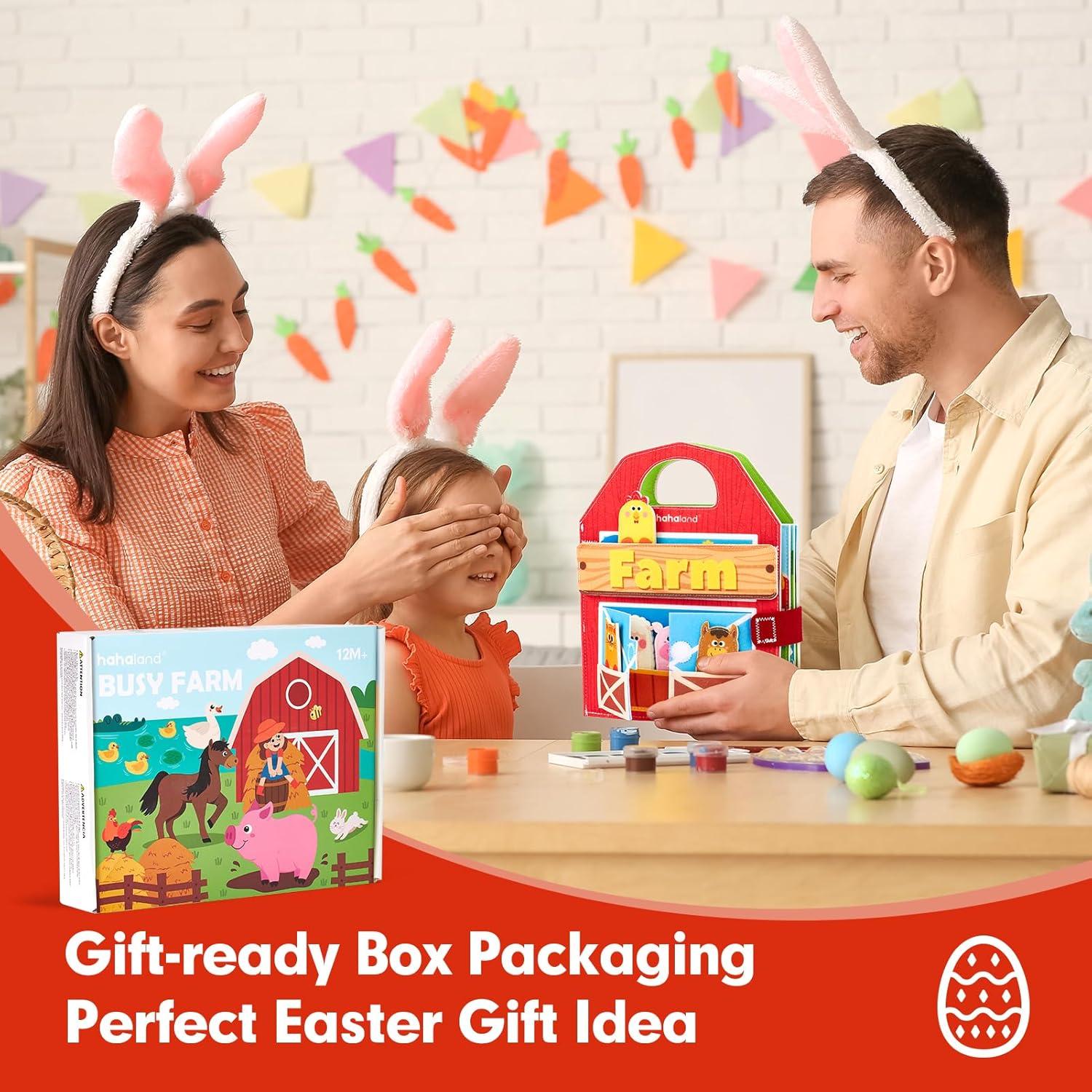 Libro Ocupado Hahaland para Niños 1-3 Años - Actividades de Granja