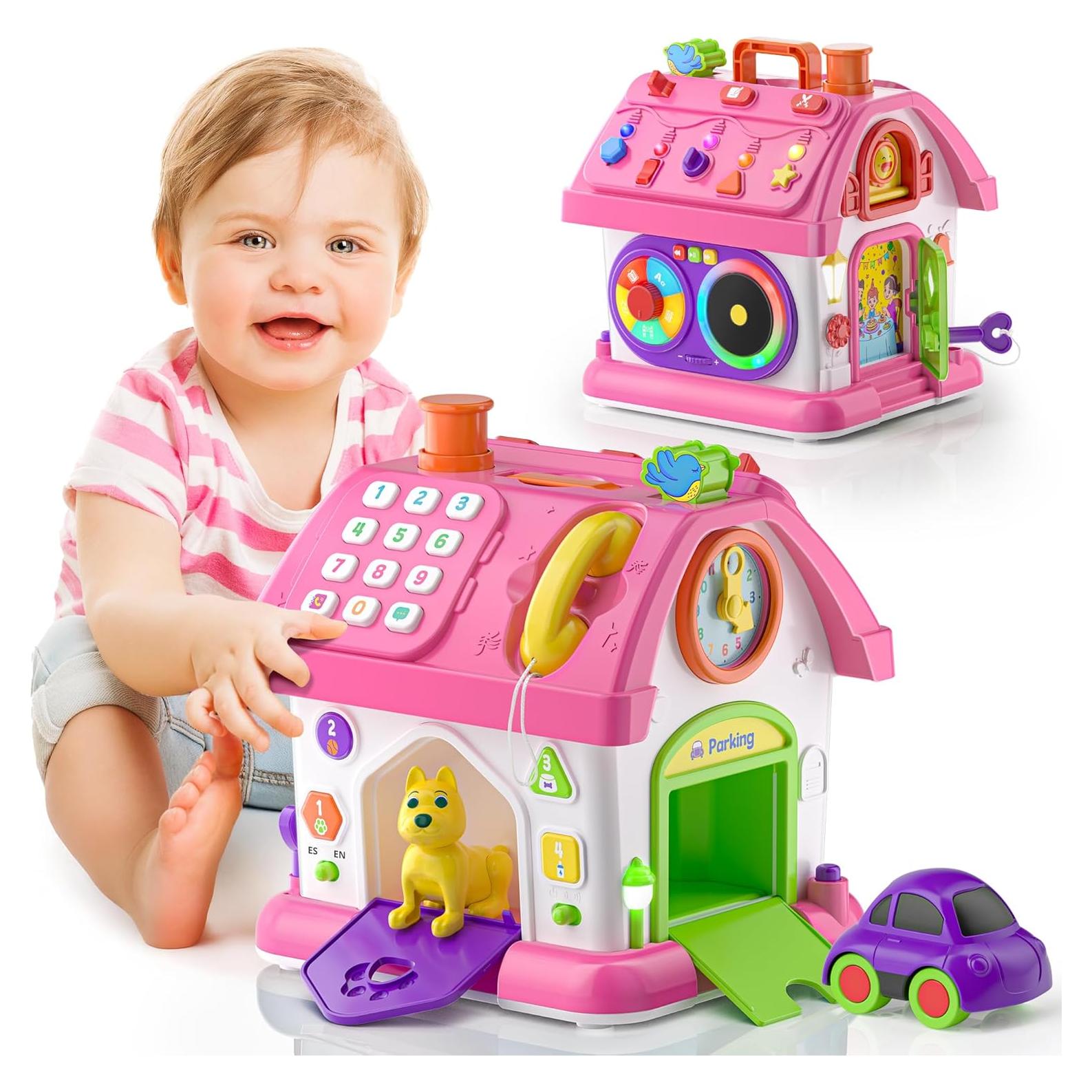 Juguete Montessori Educativo Bilingüe Talkfun Rosa 1-2 Años