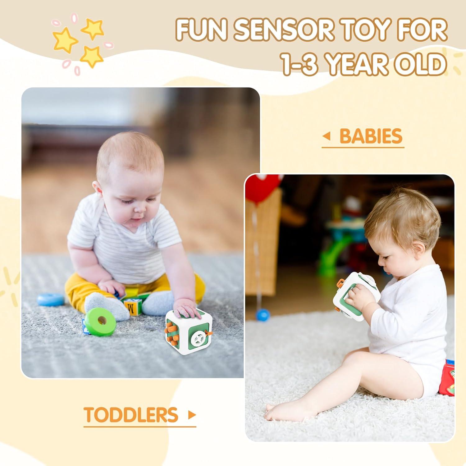 Cubo Ocupado Montessori SOSUSHOE Verde 8x8 cm Juguete 1-3 Años