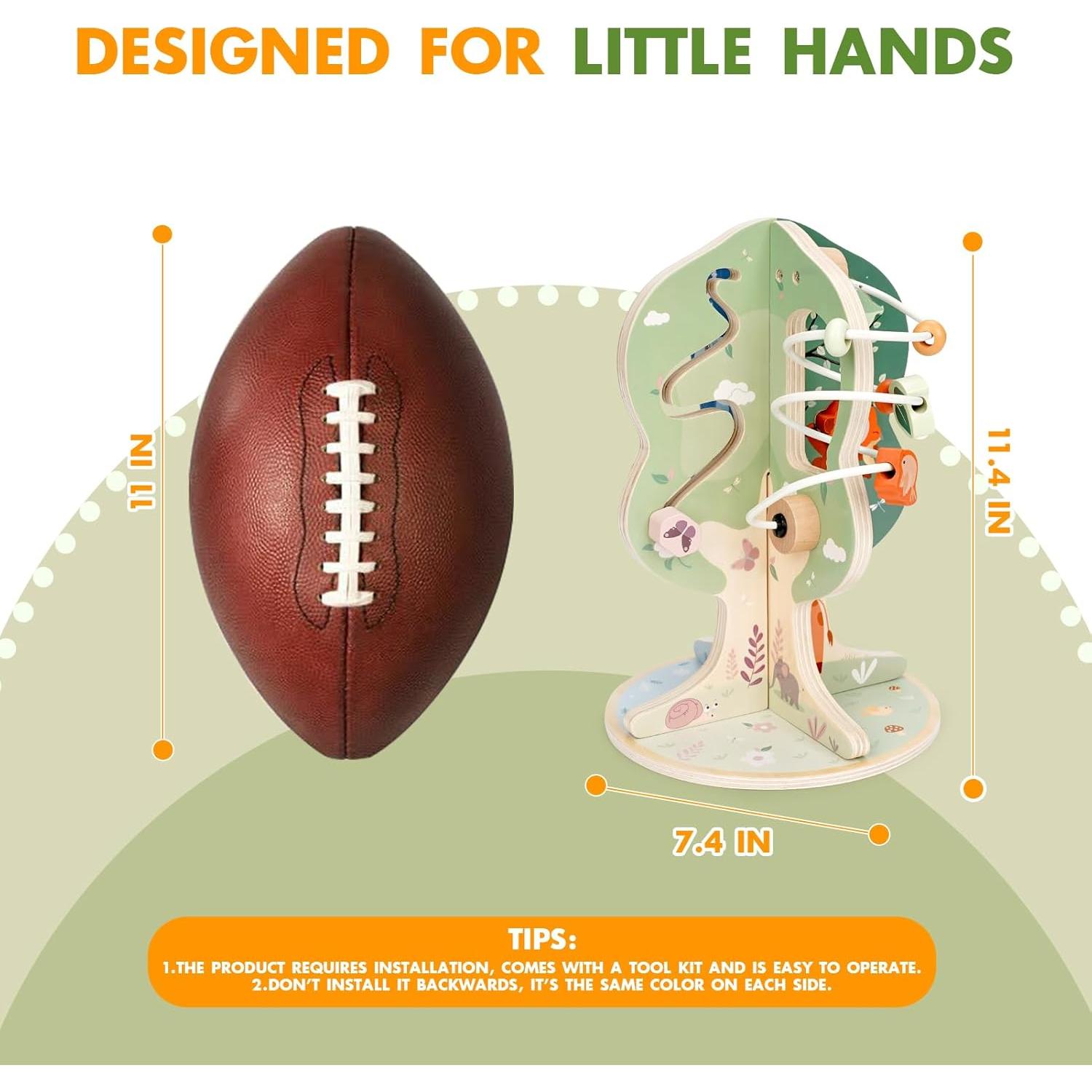 Cubo de Actividades de Madera Joyreal 8 en 1 para Niños 1+ Años