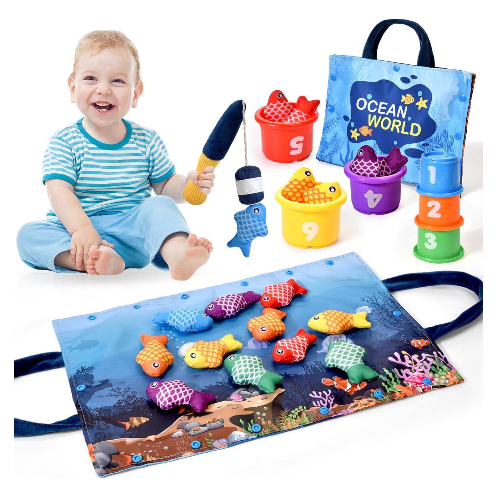 Set de Juguetes Montessori de Pesca Alsatic Toys 20 Piezas
