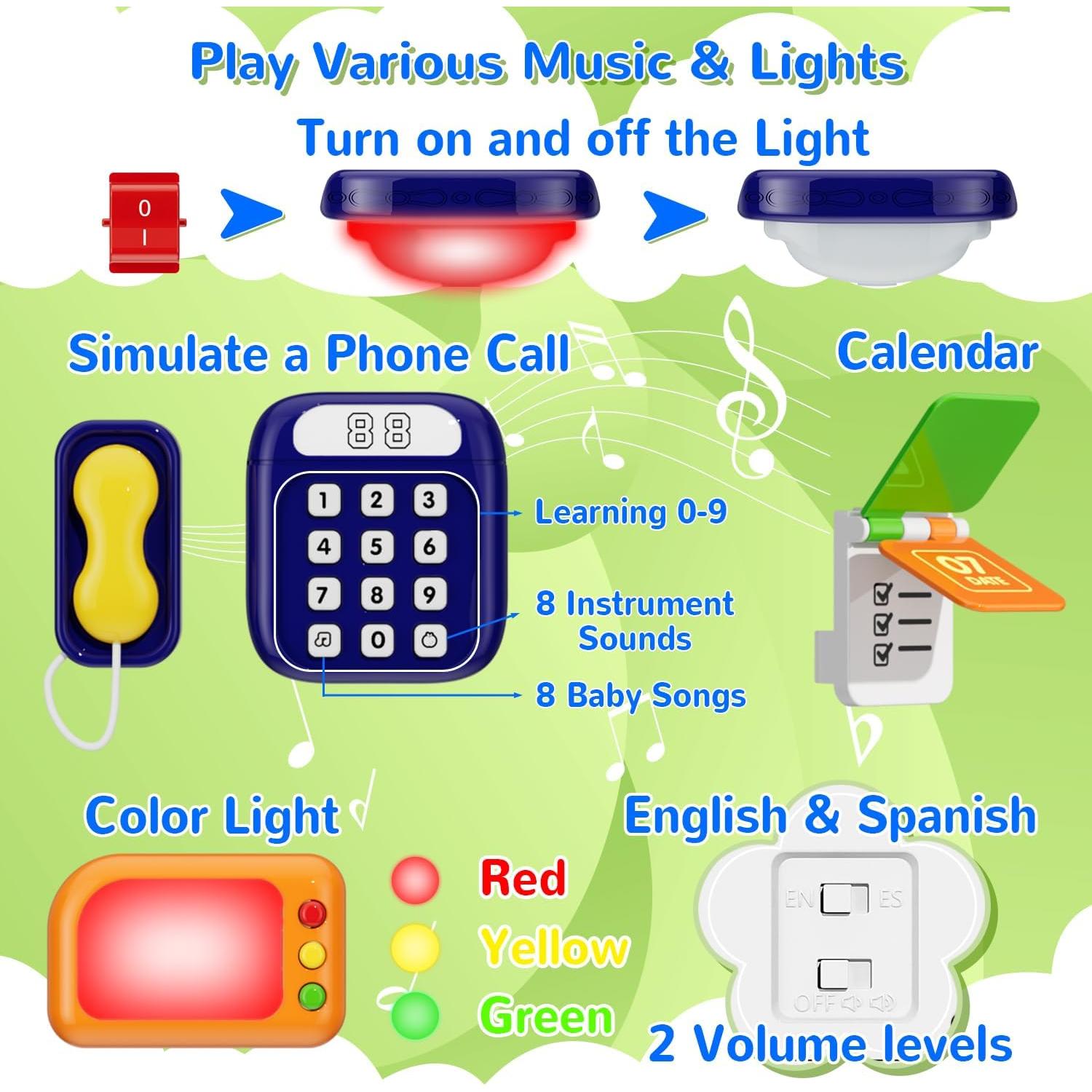 Tablero Ocupado Musical Montessori Shantou 22.95x6cm 1-3 Años