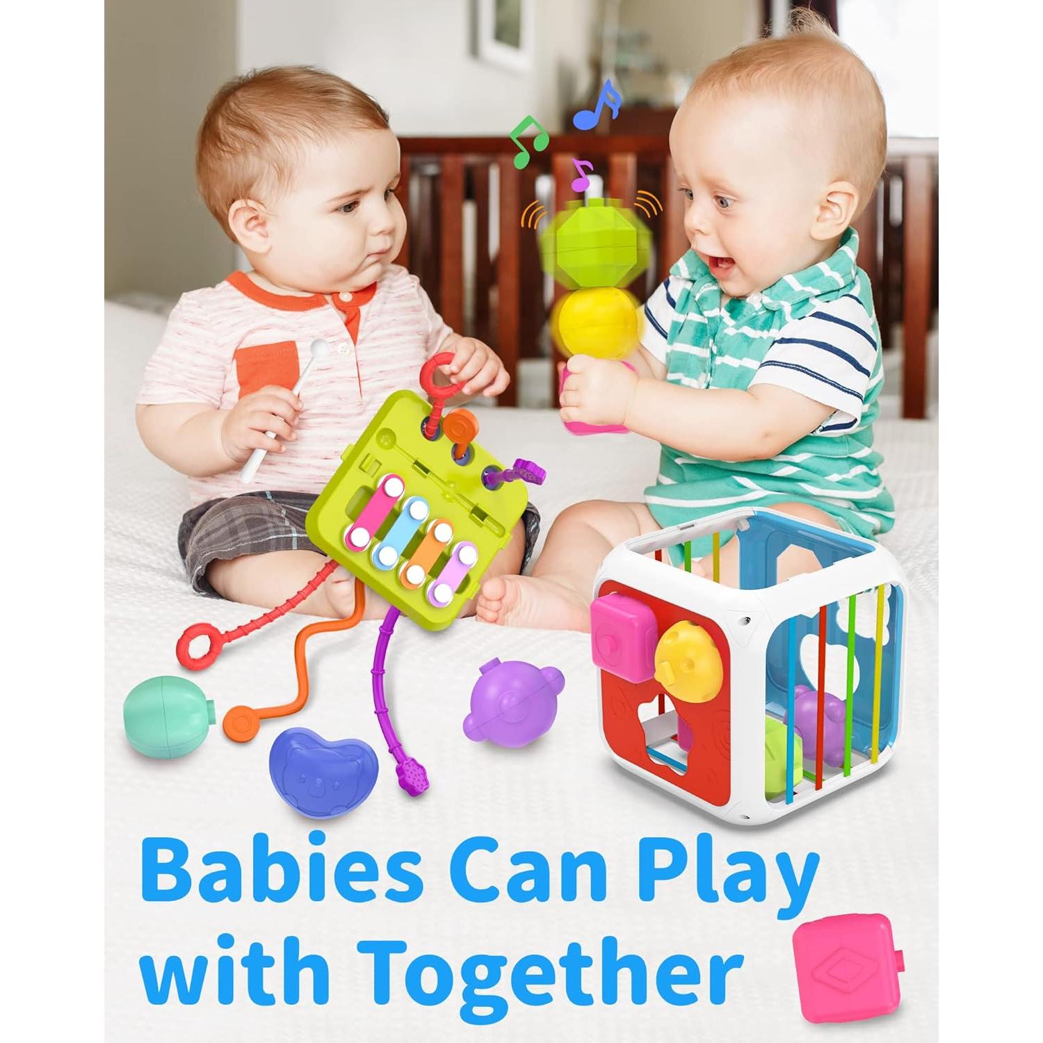 Cubo de Actividad Sensorial Montessori kecristv 7 en 1 para Bebés
