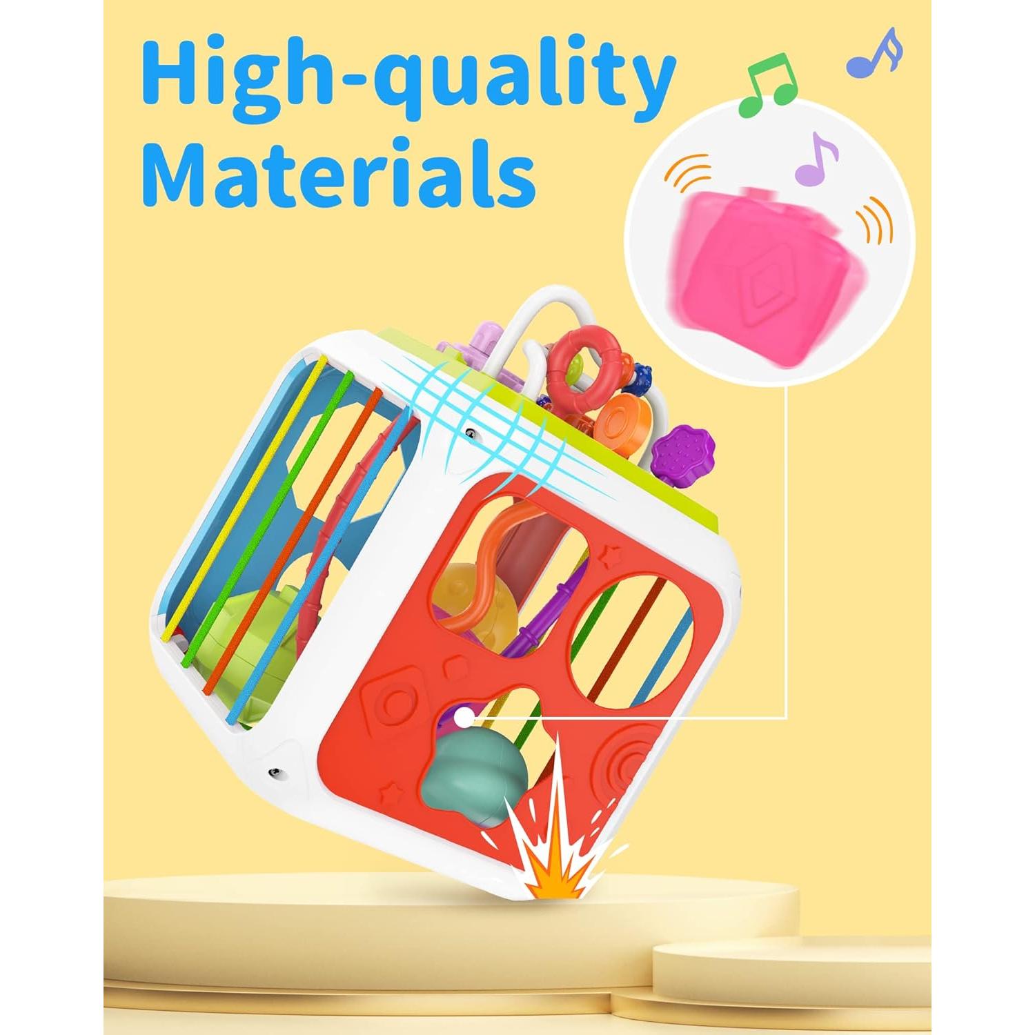 Cubo de Actividad Sensorial Montessori kecristv 7 en 1 para Bebés